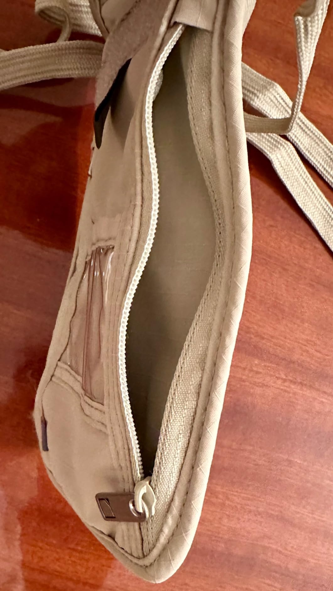 Lewis N. Clark RFID Blocking Stash Neck Wallet, Travel Pouch + Passport Holder for Women & Men, Taupe customer photo 2