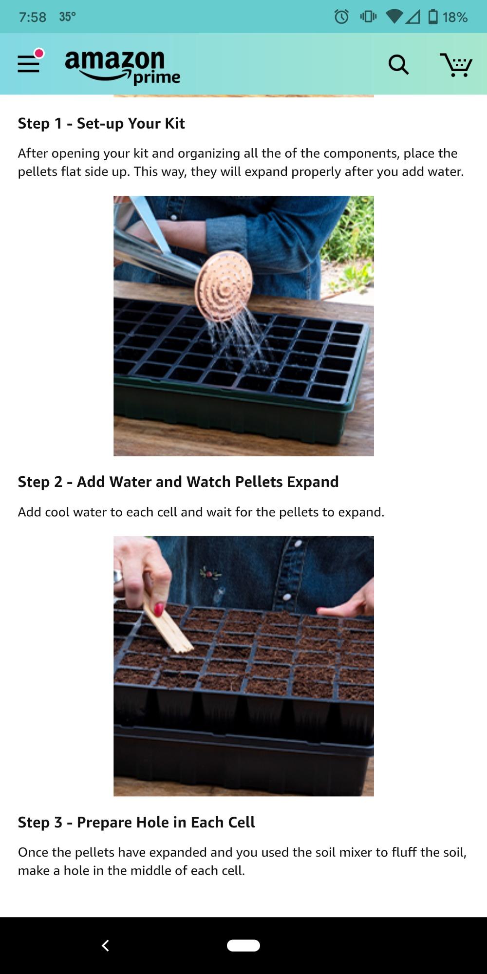 Burpee 72 Cell Seed Starting Kit with Greenhouse Dome and Coir Pellets customer photo 2