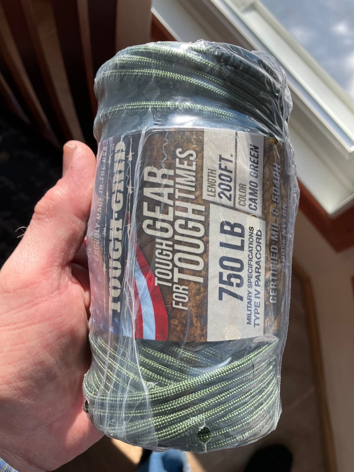 TOUGH-GRID 750 Paracord, 100% Nylon, Made in USA, Type IV Mil-Spec Cord | Versatile cord for survival kits & emergency use, fishing, camping gear, hiking, outdoor projects, field-ready utility tasks customer photo 1