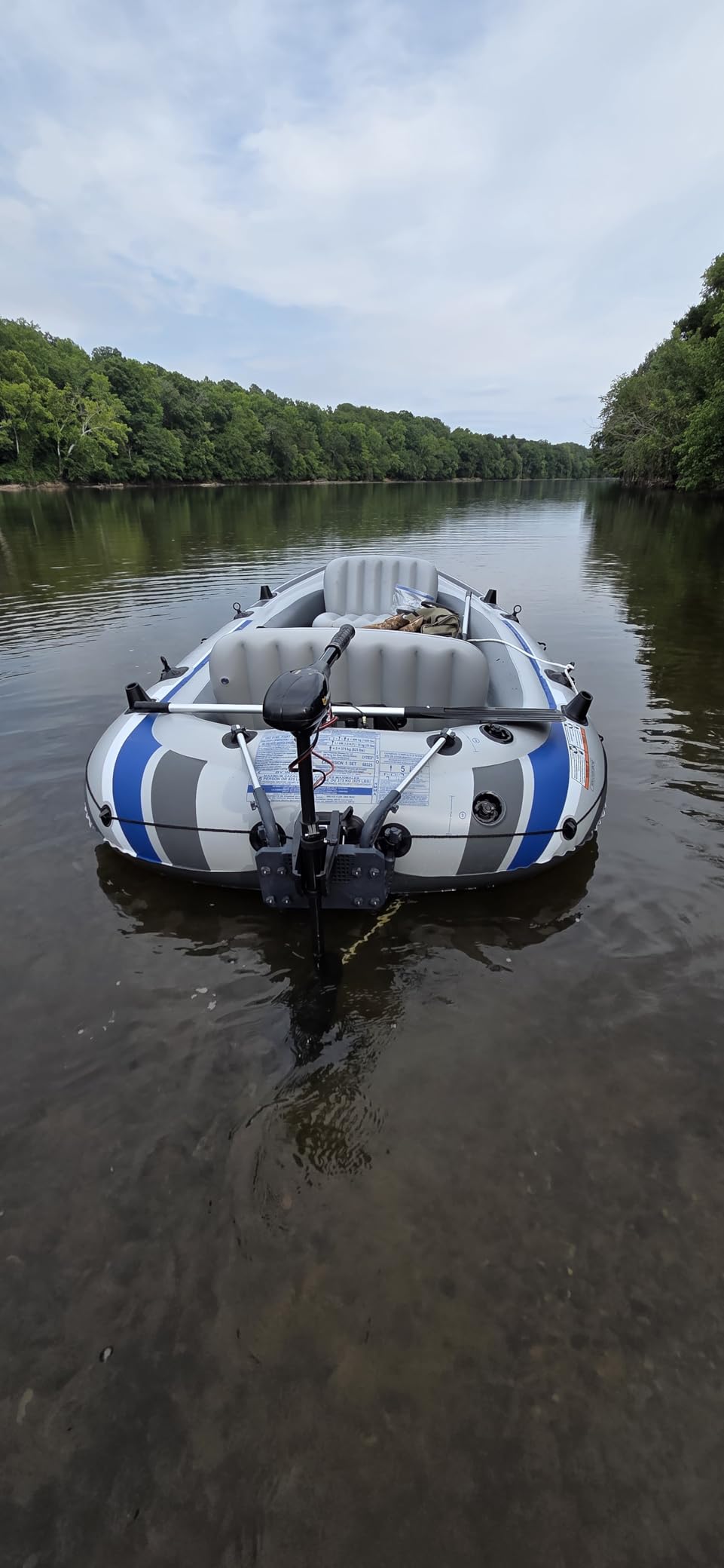 INTEX Excursion 5-Person Inflatable Fishing Boat River Raft Set with Oars | 68325EP - Portable Boat with Extra Wide Cockpit and High-Output Hand Pump, 12ft x 5ft 6in customer photo 2