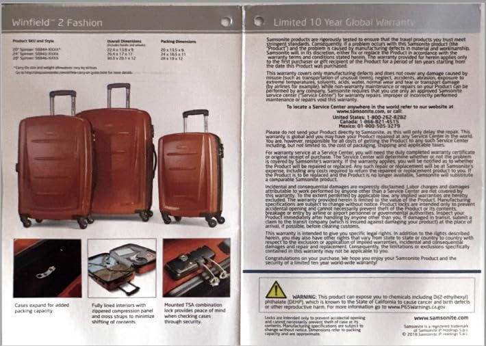 Samsonite Winfield 2 Hardside Expandable Luggage with Spinner Wheels, Charcoal, 3-Piece Set (20/24/28) customer photo 2