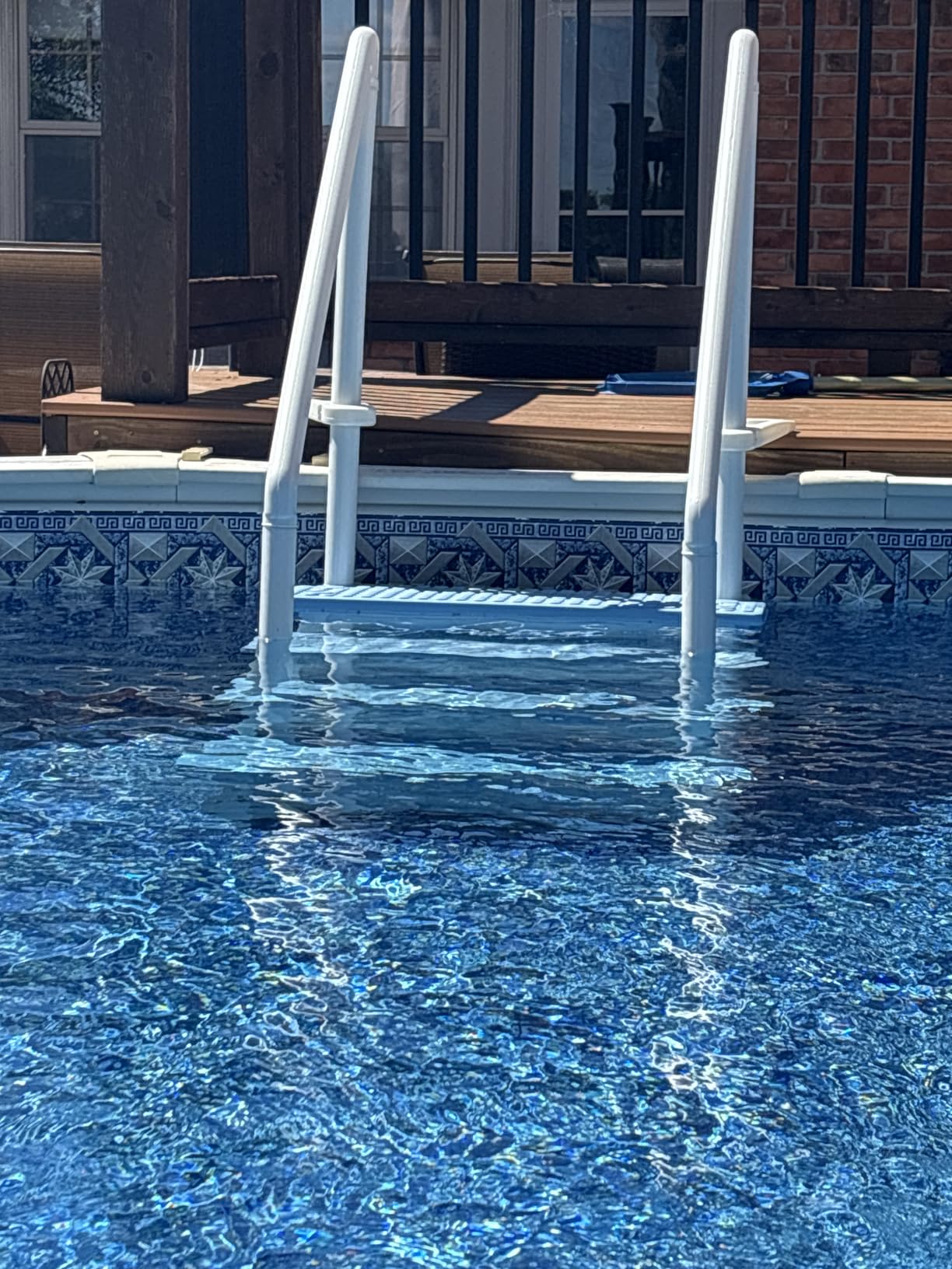 Aqua Select Everest in Pool Steps | White with Blue Steps customer photo 1