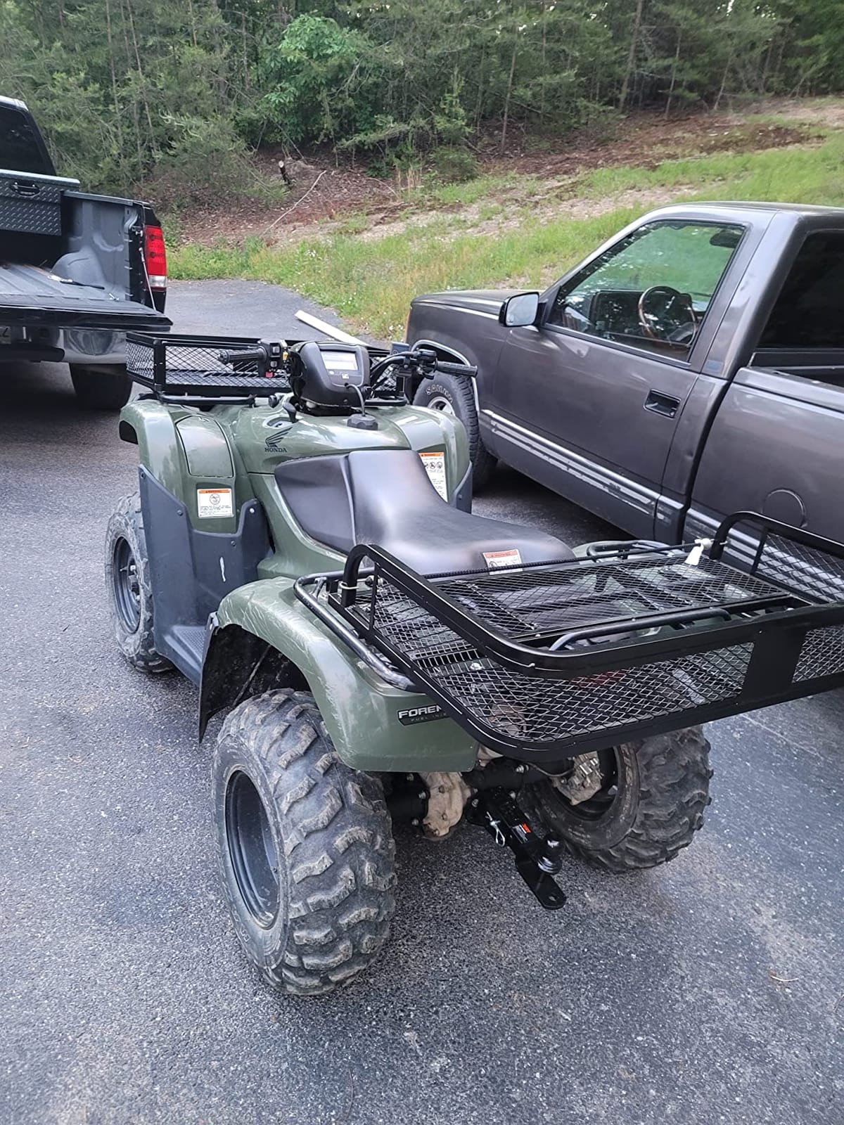 Titan Ramps Universal ATV/UTV Steel Rear Cargo Basket Rack, 100 lb Capacity, Rear Storage Carrier for Gear, Coolers, Tools, Black customer photo 2