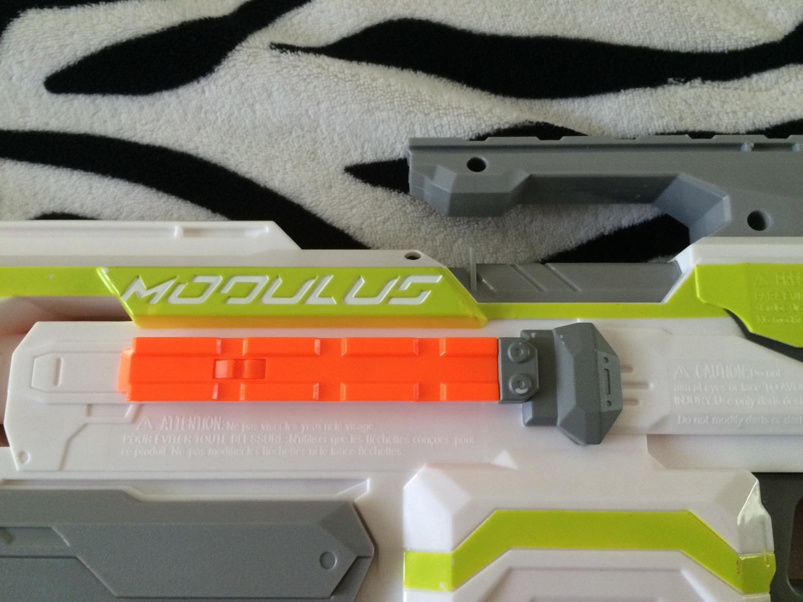 NERF Modulus ECS Motorized Blaster, Removable Scope, Drop Grip, Barrel, Stock, 10-Dart Clip (Amazon Exclusive) customer photo 2