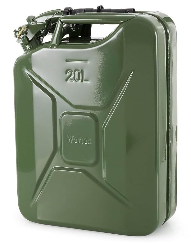 Wavian USA Authentic NATO Jerry Can and Spout System - Rust-Proof, EPA & CARB Compliant, Black, 20 Litre, Wavian 5 Gallon Gas Cans for Gasoline customer photo 1