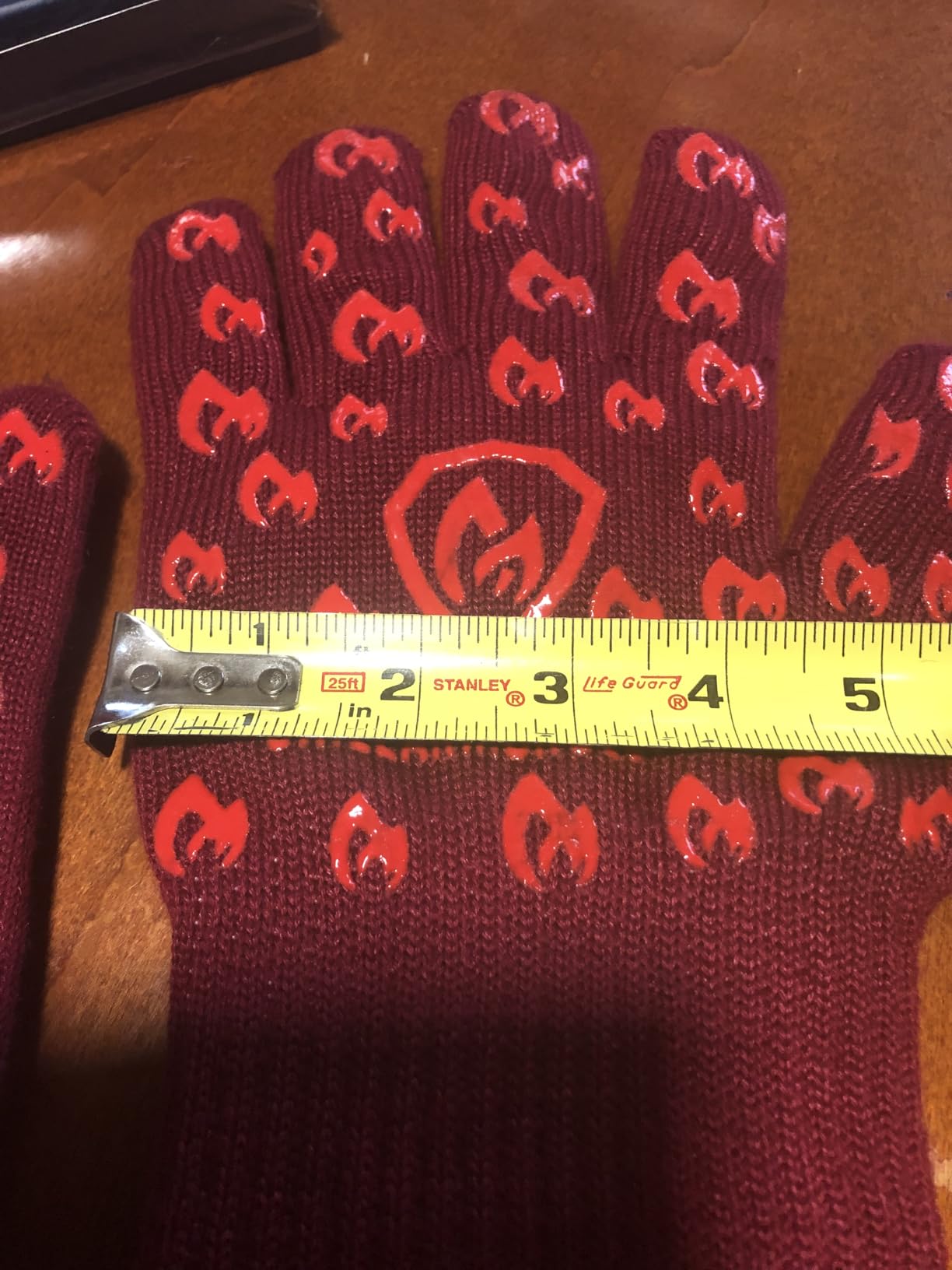 Oven Gloves with Fingers - 932°F Extreme Heat Proof and Cut Resistant Mitts for Kitchen, BBQ, Grill, Baking, Fire Pit - EN407 Certified with Non-Slip Silicone Grip and Cotton Lined for Comfort customer photo 1