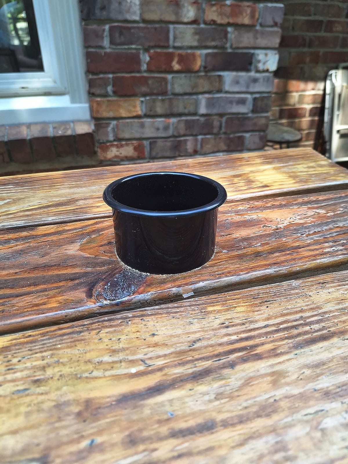(Set of 4) Amarine-Made Black Recessed Drop in Plastic Cup Drink Can Holder with Drain for Boat Car Marine RV - Black customer photo 2