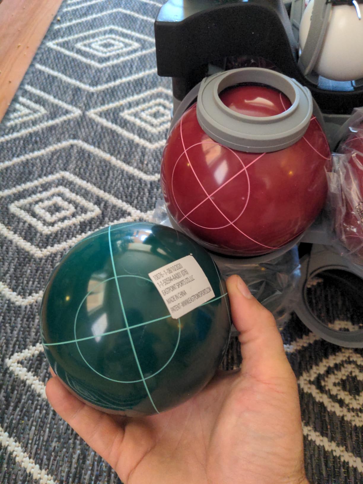 EastPoint Bocce Ball Set, 110mm, 8 Balls, Pallino, Outdoor Games customer photo 2