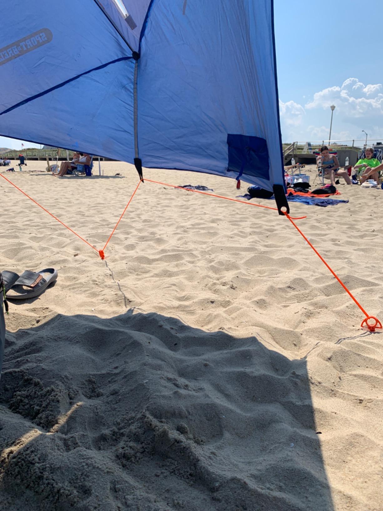 Orange Screw Ultimate Ground Anchors: Heavy Duty Screw-in Tent Stakes for High Wind, Sand, Canopies, and Camping - Made in USA, 100% Recycled, Included T-Grip Tool - (Small, 4 Pack) customer photo 2