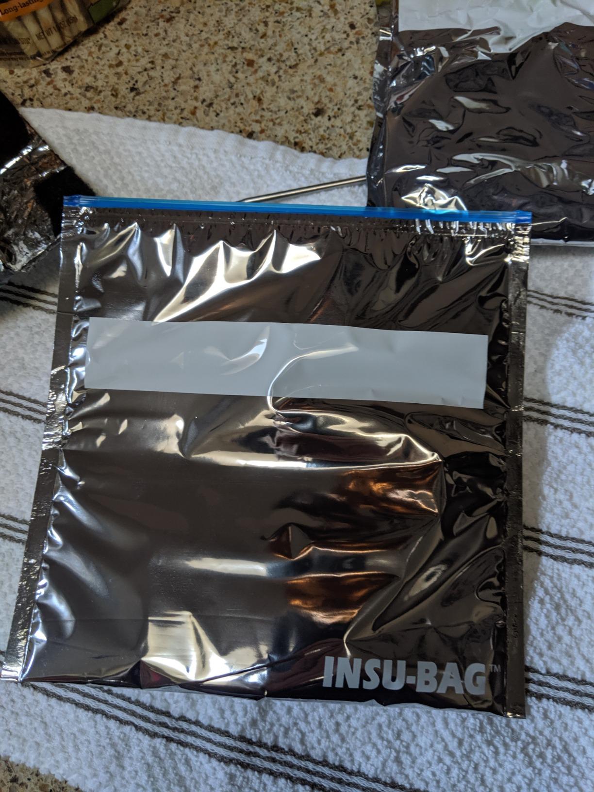 Foil Thermal Sandwich Bags - 5 Pack - Reusable Insulated Bag - Keeps Snacks and Lunch Cool and Fresh - Easy Closure - Waterproof | Silver Color customer photo 1