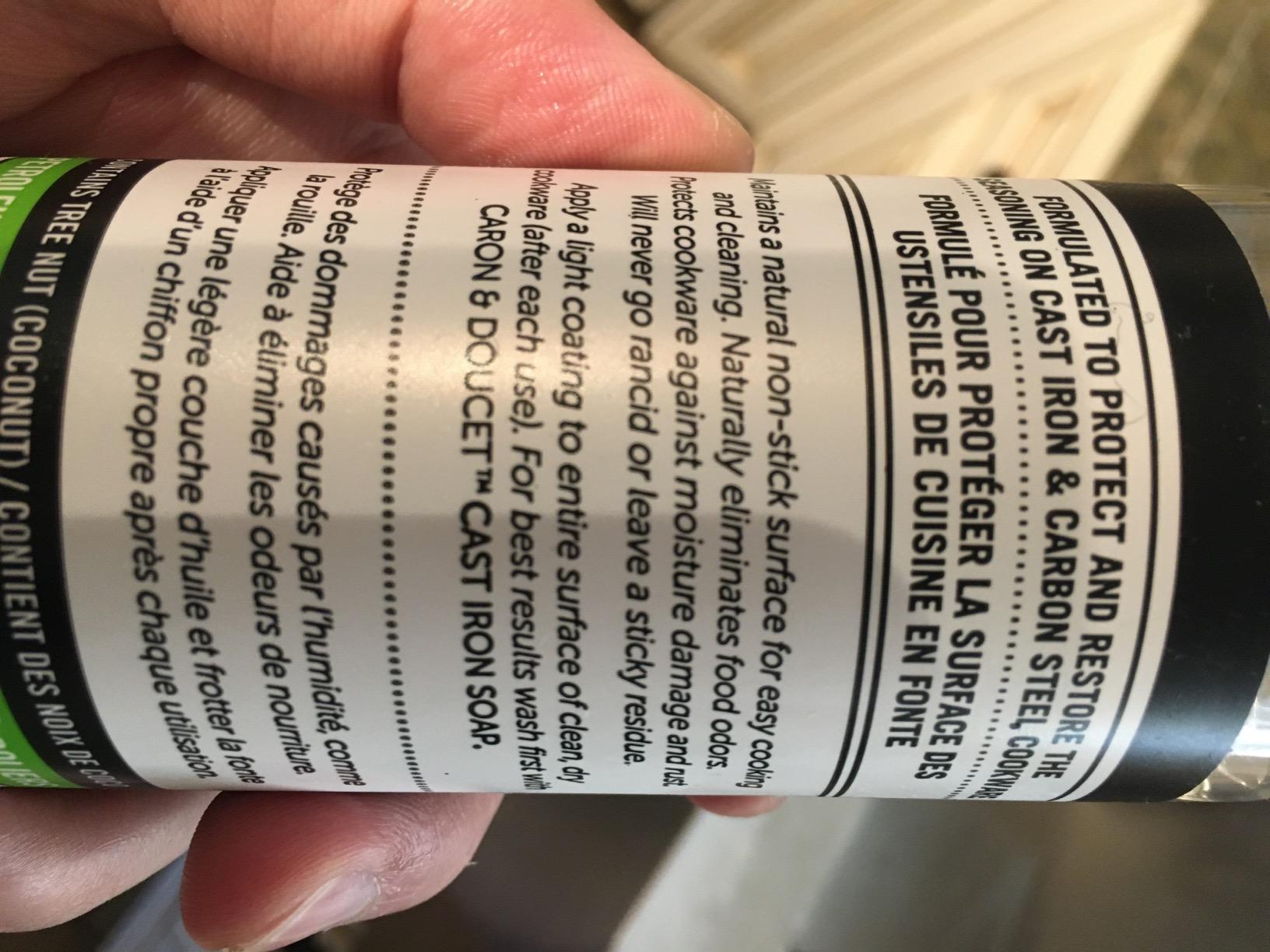 CARON & DOUCET - Cast Iron Seasoning & Cleaning Oil | 100% Plant-Based & Food Grade! | Best for Seasoning, Restoring, Curing and Care (8oz) customer photo 2