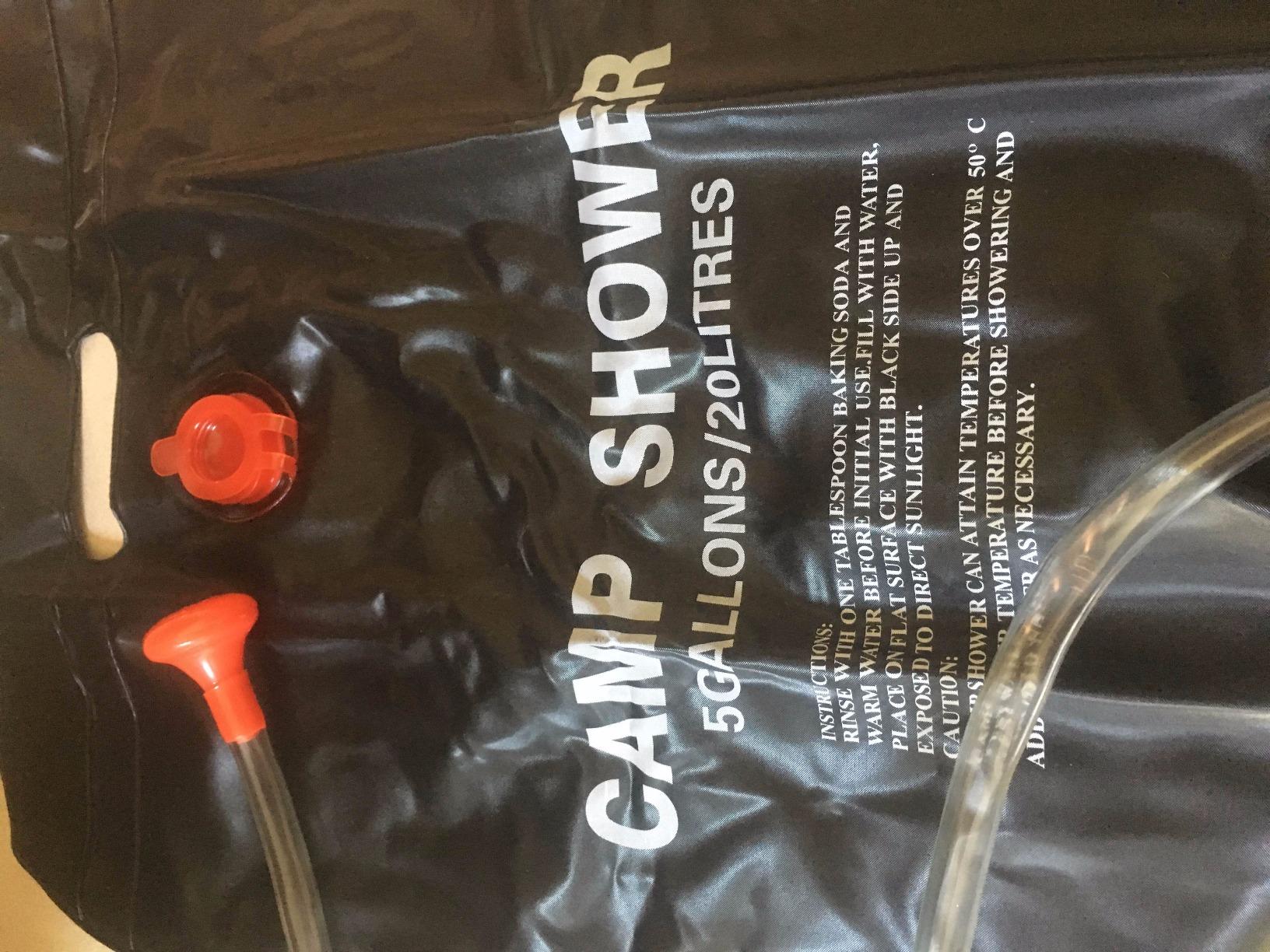 Solar Shower Bag, 5 gallons/20L Solar Heating Camping Shower Bag Temperature Indicator Hot Water 45°C Hiking Climbing C1004 customer photo 1