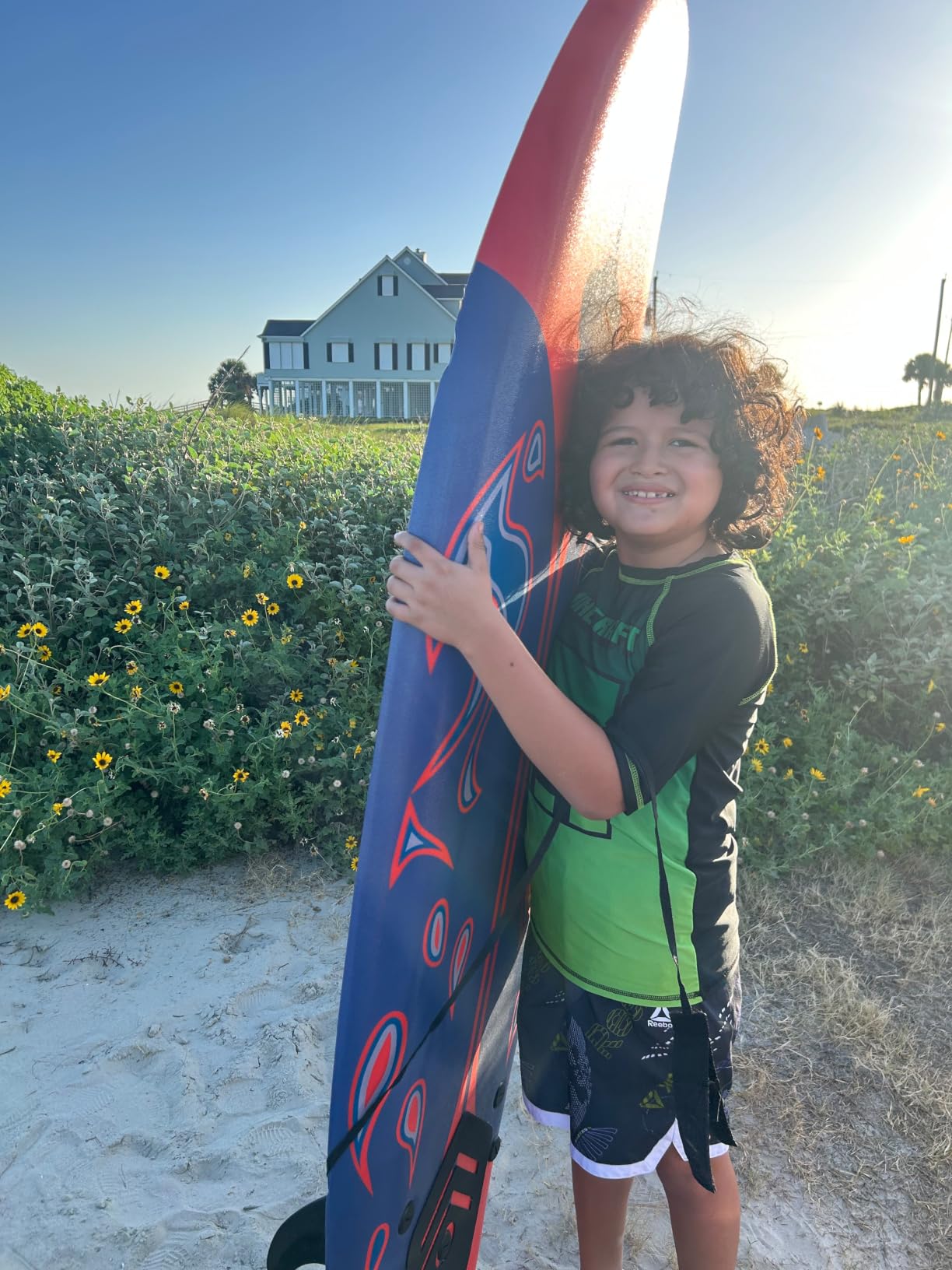 Giantex 6' Surfboard Surfing Surf Beach Ocean Body Foamier Board with Removable Fins, Great Beginner Board for Kids, Youth and Children customer photo 1