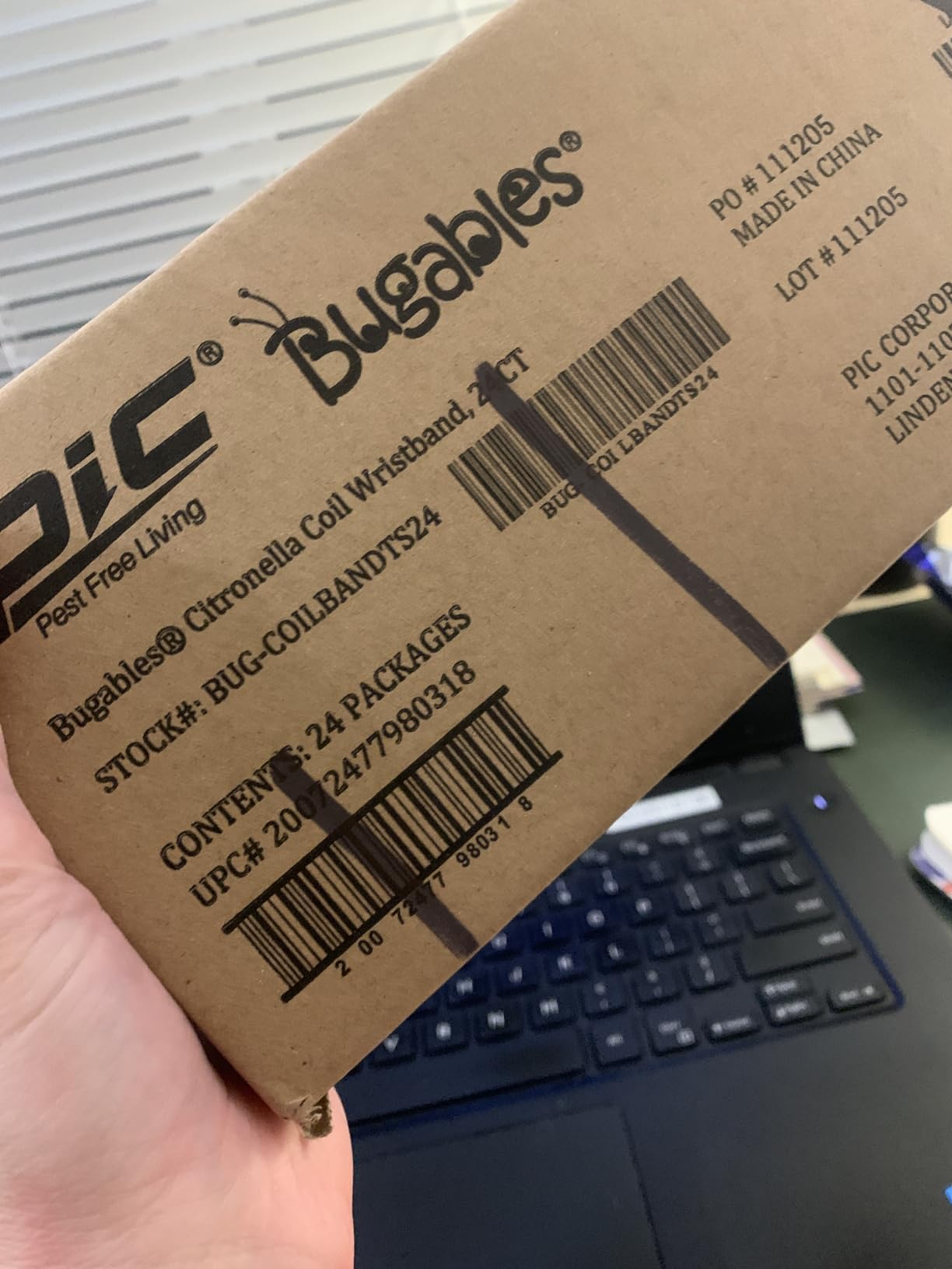 PIC Bugables Citronella Scented Coil Wristbands, Reusable and Resealable, One Size Fits All (Pack of 10) customer photo 2