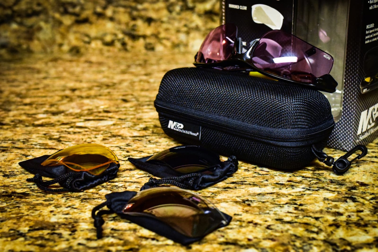 Smith & Wesson M&P Harrier Half Frame Interchangeable Shooting Glasses with Impact Resistance & Anti-Fog Lenses, Black, 1Size customer photo 2