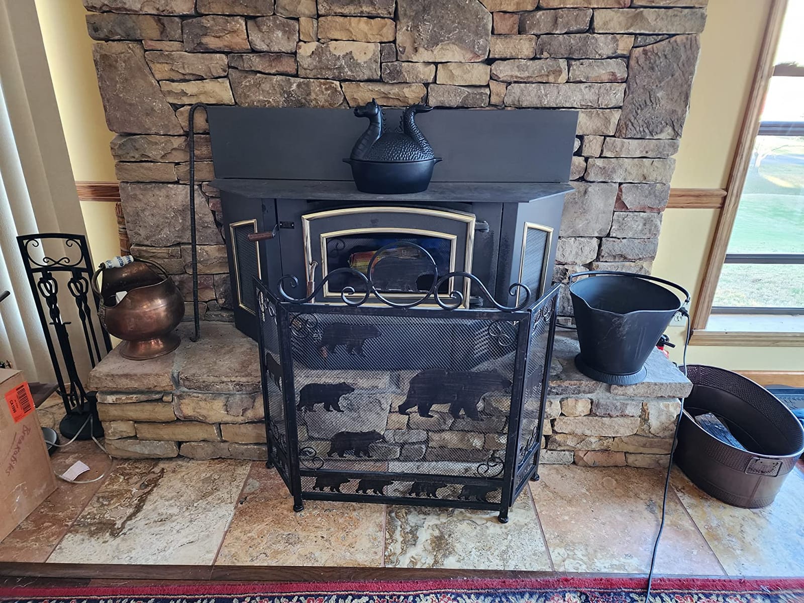 AMAGABELI GARDEN & HOME XXL 5-Gallon Ash Bucket for Fireplace Metal Coal Bucket Wood Stove Charcoal Bucket Hot Ashes Can Pail Fireside for Fire Pit Firewood Burning Indoor Outdoor Grill Hearth Tools customer photo 2
