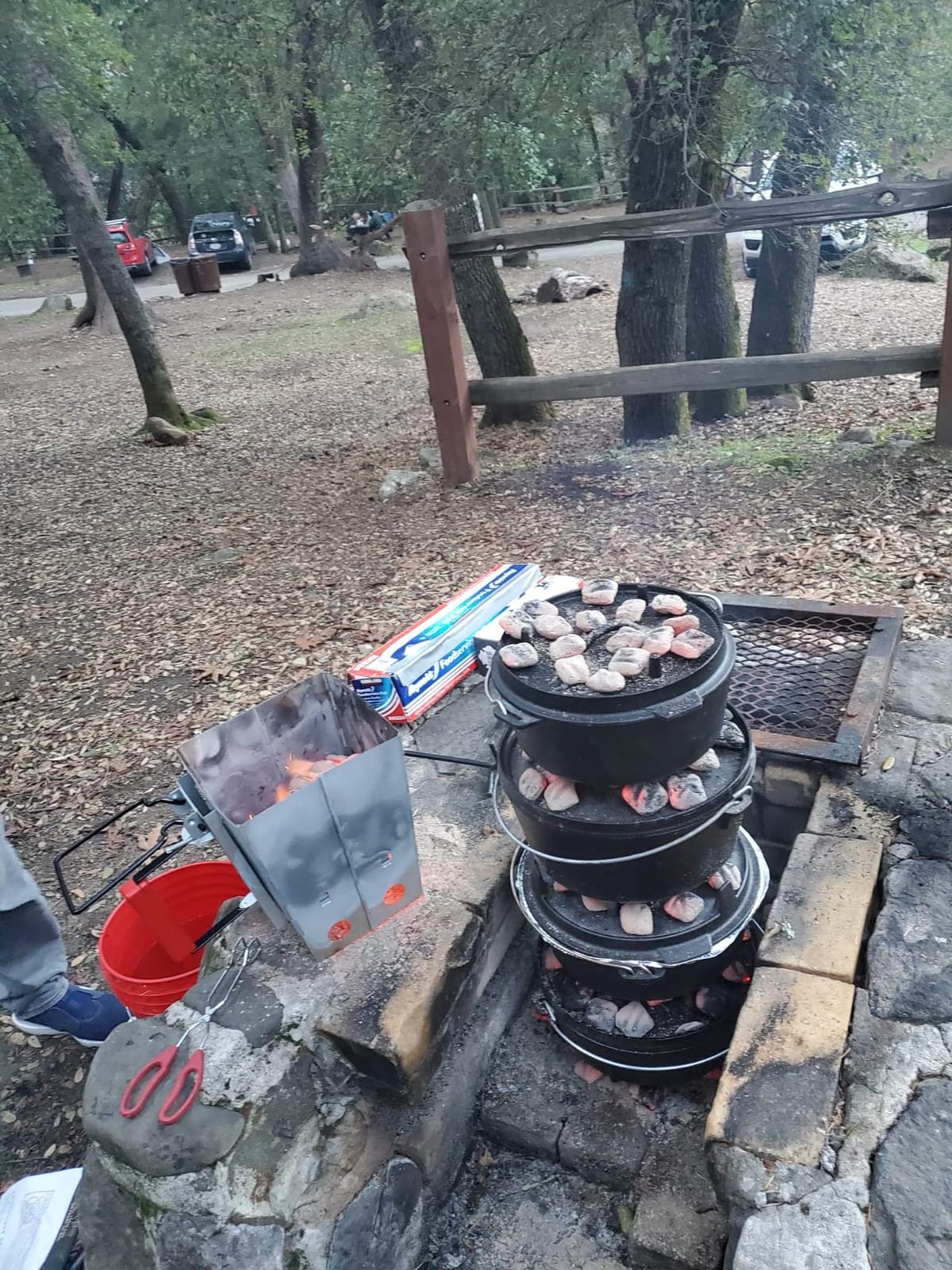 Royal Gourmet Foldable Charcoal Chimney Fire Starter Camping Grill, silver and red customer photo 2