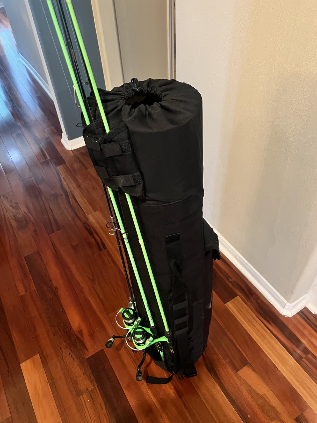 Fishing Pole Bag Rod Case, Folding Fishing Pole Bag Fishing Gear | 900D Oxford Fabric Fishing Pole Case, Large Capacity, Holds 5 Fishing Poles with Reels, Lightweight Fishing Gifts for Men Boy customer photo 2