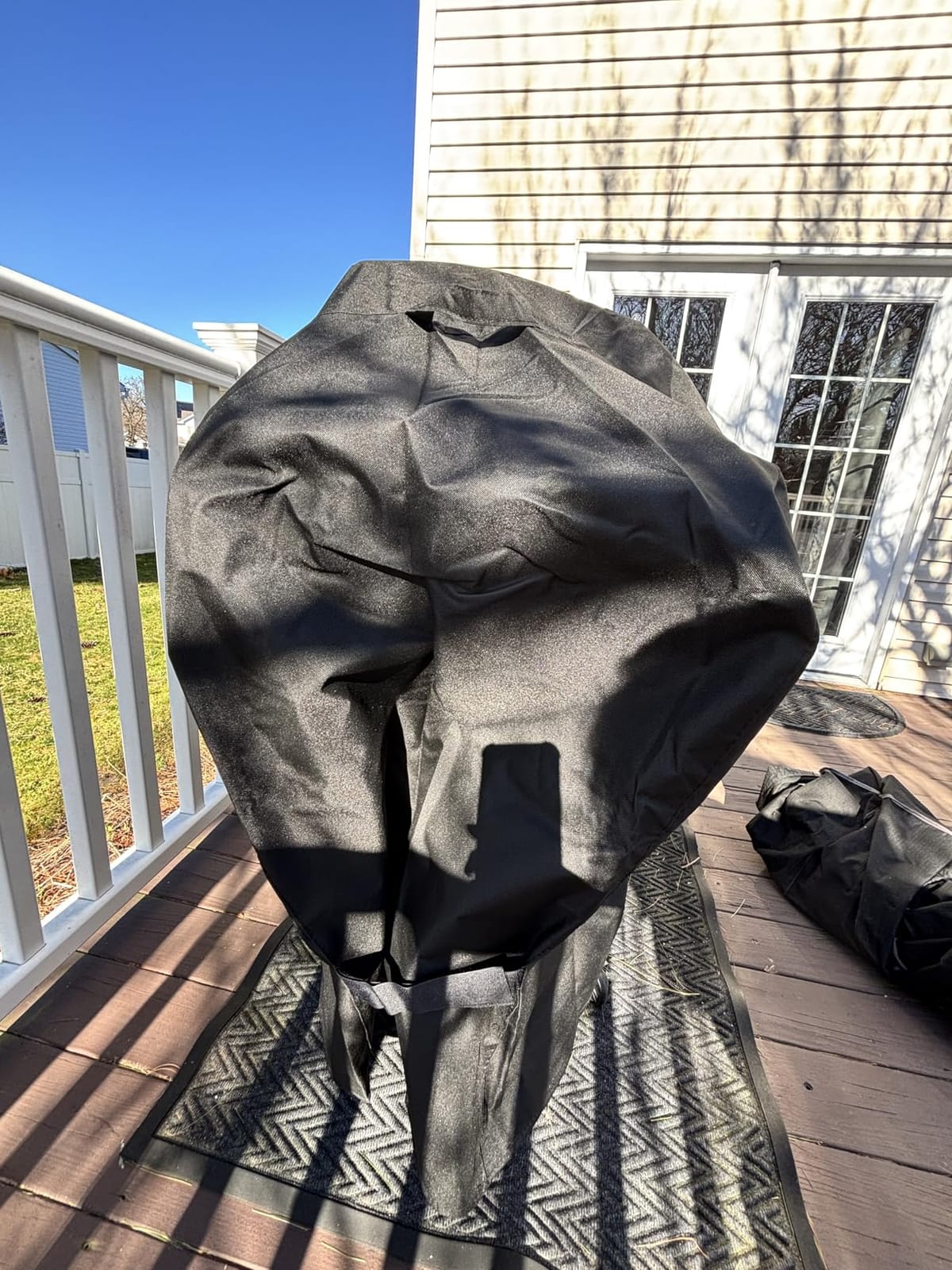 SunPatio 55 Inch Grill Cover for Outdoor Grill Heavy Duty Waterproof, Black | Compatible for Weber Charbroil Nexgrill Kenmore Grills and More, UV & Fade Resistant, All Weather Protection BBQ Grill Cover customer photo 2