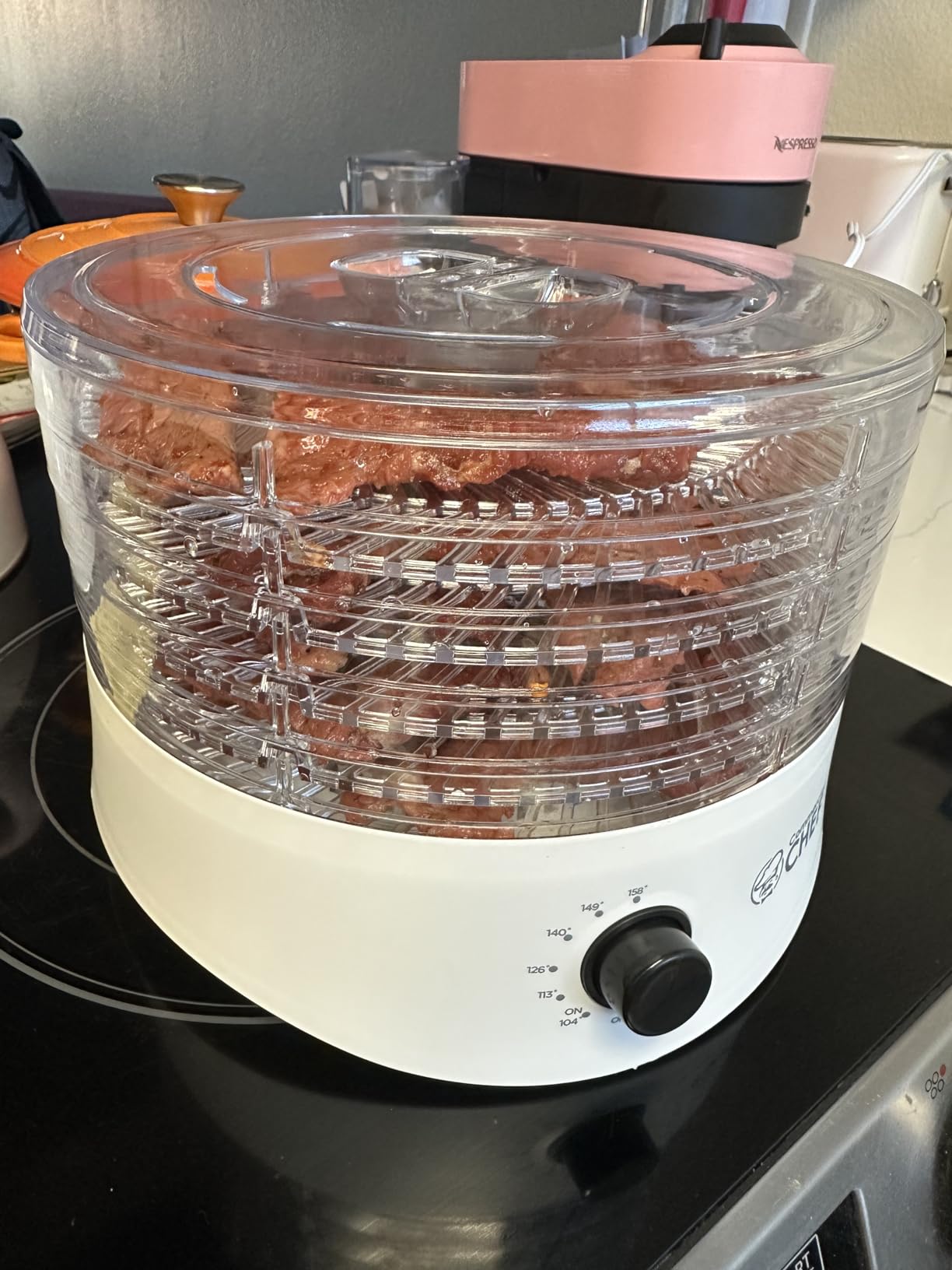 Commercial Chef Food Dehydrator, Five 9.25” BPA-Free Trays, CCD100W6, White customer photo 1