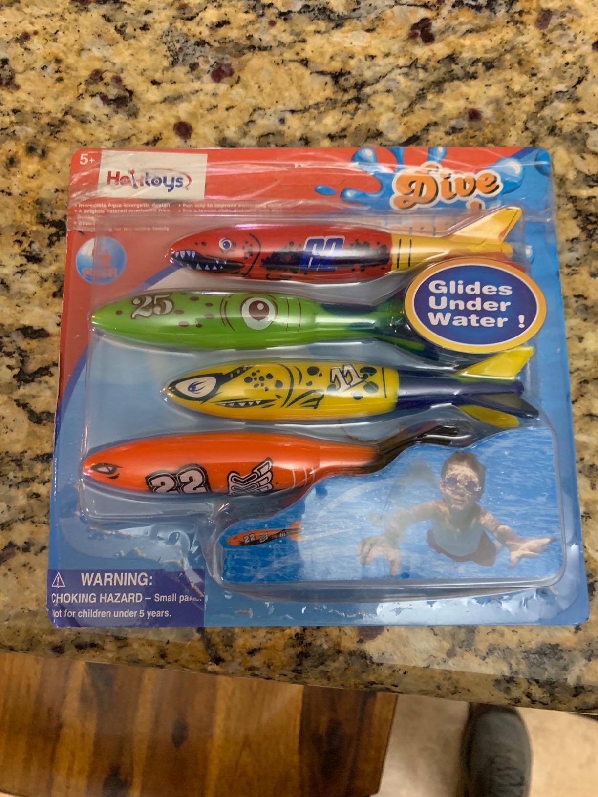 Haktoys Pool Diving Toy Set – Sinking Torpedoes for Kids & Adults | Fast-Sinking Pool Torpedo Rockets for Swim Training, Underwater Games & Water Play (Set of 8 Pieces) customer photo 1