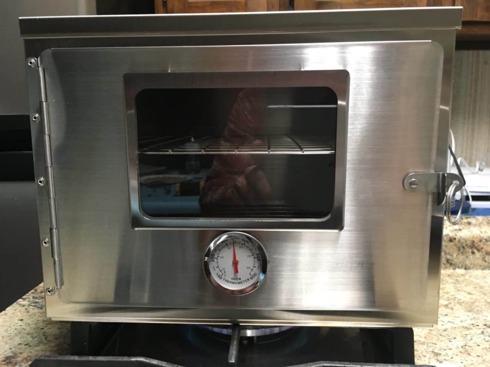 Winnerwell Fastfold Oven, Stainless Steel Folding Camp Baker with Thermometer and Glass Window, Portable Outdoor Baking Accessory for Wood Stoves, Camping, Overlanding customer photo 2