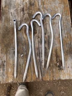 Tent Pegs - Aluminium Tent Stakes Pegs with Hook - 7'' Hexagon Rod Stakes Nail Spike Garden Stakes Camping Pegs customer photo 2