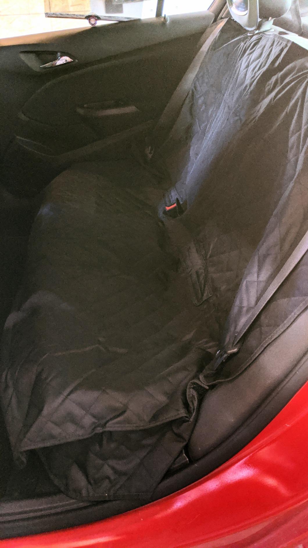 VIEWPETS Bench Car Seat Cover Protector, Waterproof Heavy-Duty, Black | Nonslip Dog Back Seat Cover Protect from Mud, Spills, Scratches, Machine Washable, Universal Fit for Vehicles, Trucks & SUVs customer photo 2