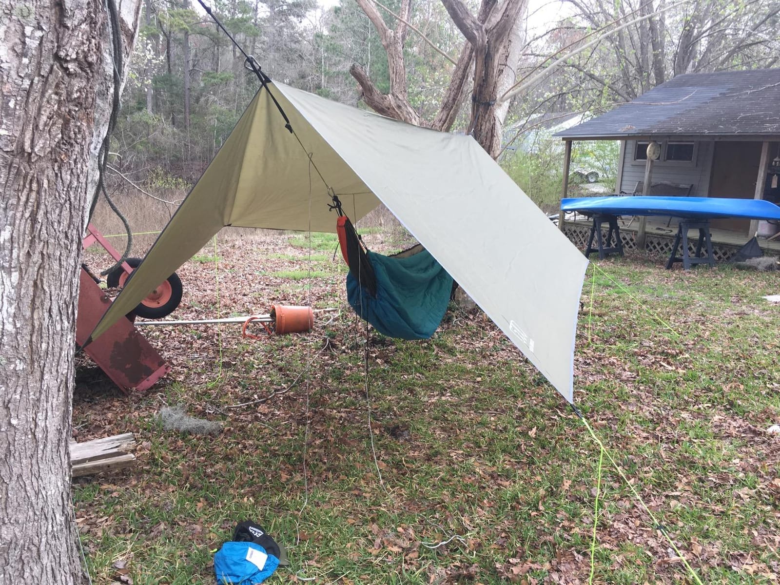 Gold Armour Rainfly Tarp Hammock, Premium 14.7ft/12ft/10ft/8ft Rain Fly Cover, Waterproof Ultralight Camping Shelter Canopy, Survival Equipment Gear Camping Tent Accessories (OD Green 12ft x 10ft) customer photo 2