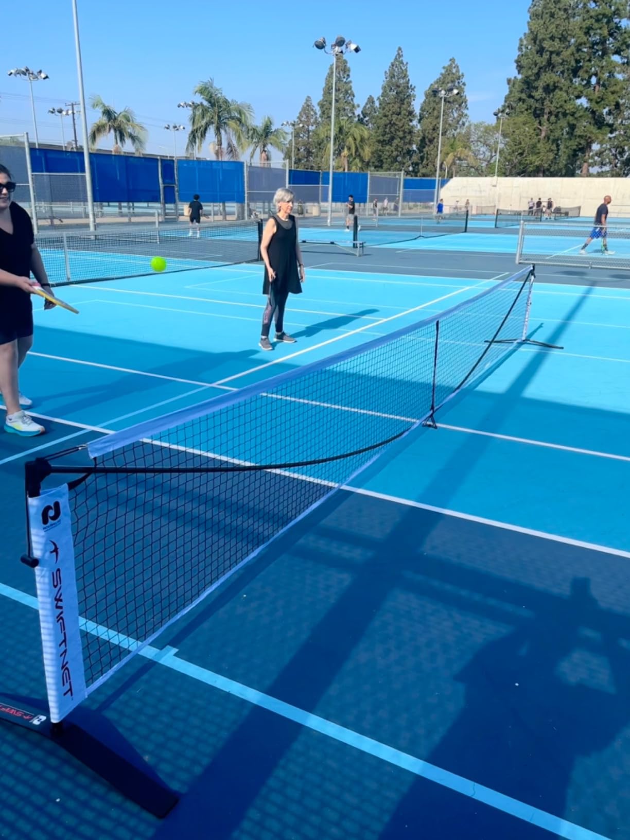 Pickle-Ball SwiftNet 2.1 Portable Pickleball Net System | Lightweight carbon-fiber frame with high-tension center support; fast setup and compact carrying case for travel customer photo 1