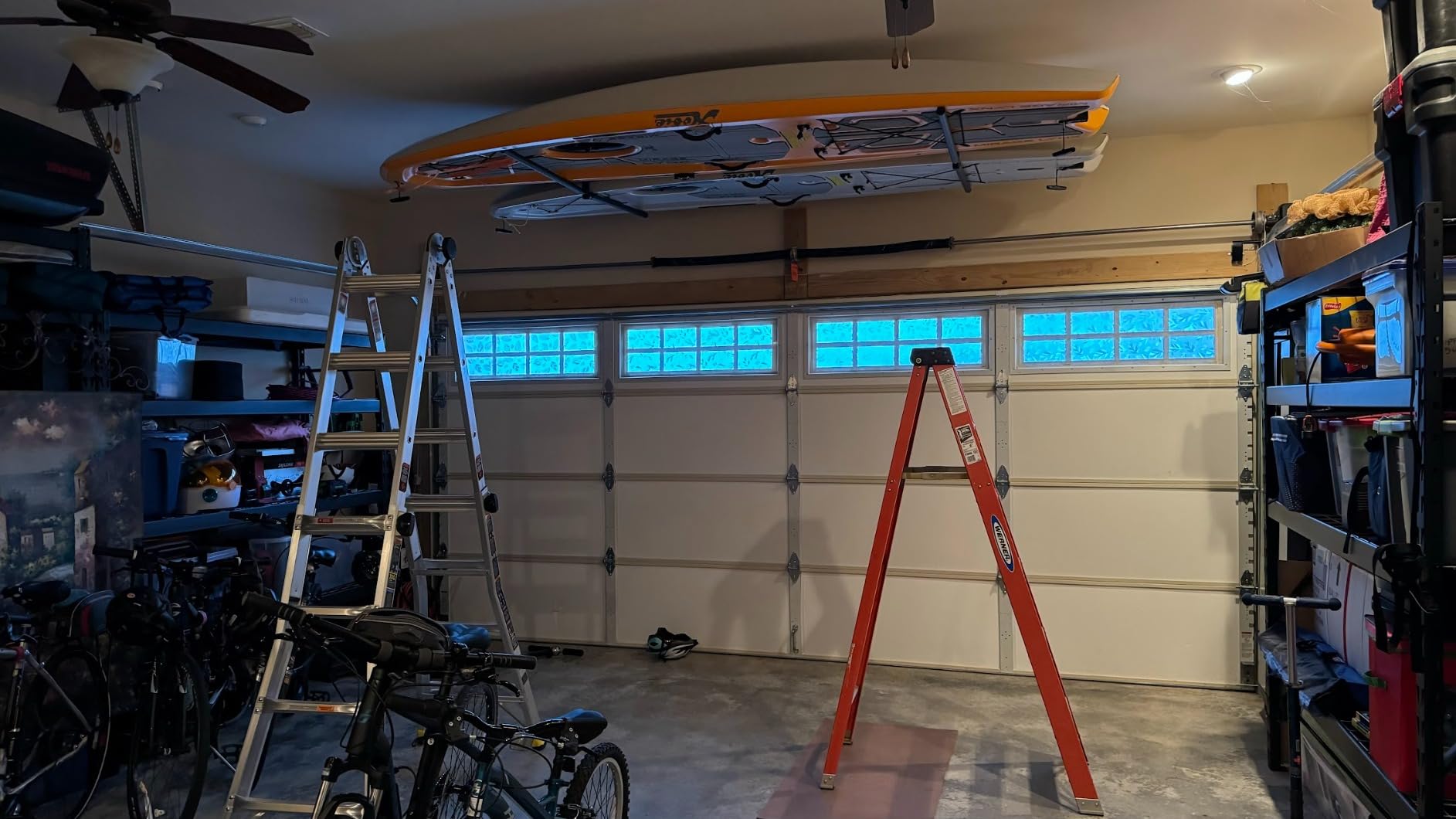 StoreYourBoard Adjustable Kayak Ceiling Rack – Hi Port 2 Garage Ceiling Kayak Hanger | Adjustable Overhead Kayak Storage for Recreational & Touring Kayaks | Garage Organization customer photo 2