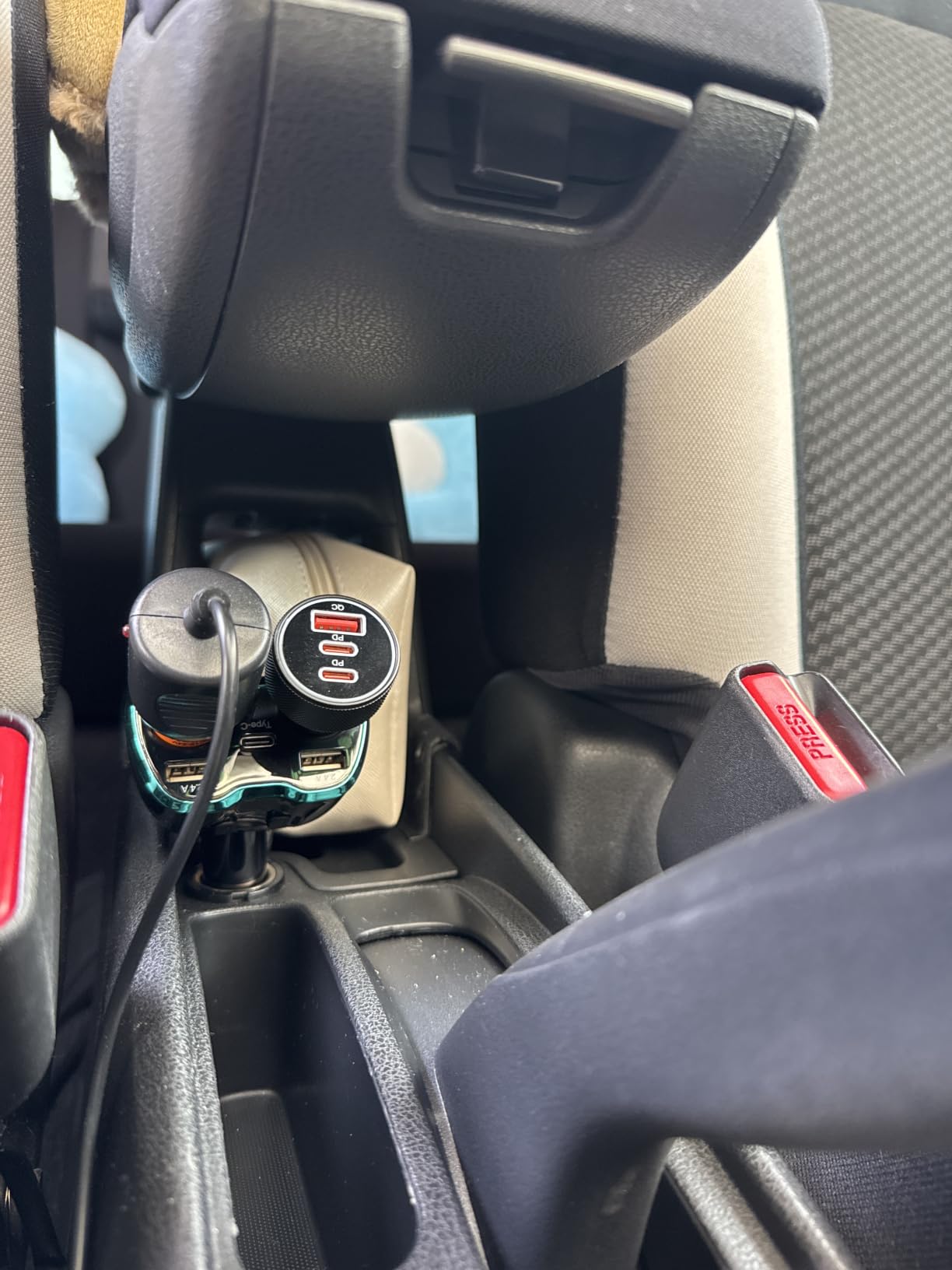 Cigarette Lighter Splitter: USB C 12V Car Charger Adapter 2 Socket Type C Multi 12 Volt Power Outlet 24V DC 80W with LED Voltmeter Switch 6.3A Dual USB Port for Mobile Cell Phone GPS Dash Cam customer photo 2