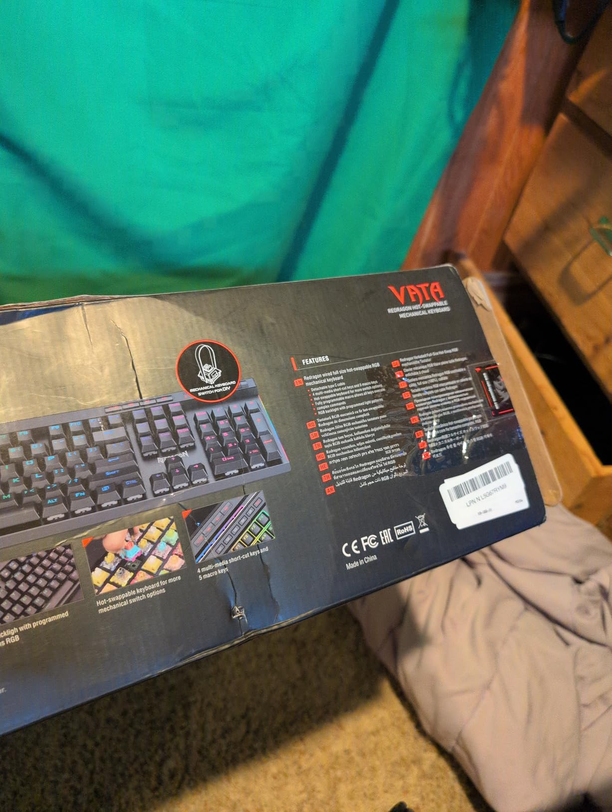 Redragon K580 Wired RGB Mechanical Gaming Keyboard, Macro Key & Media Wheel customer photo 2