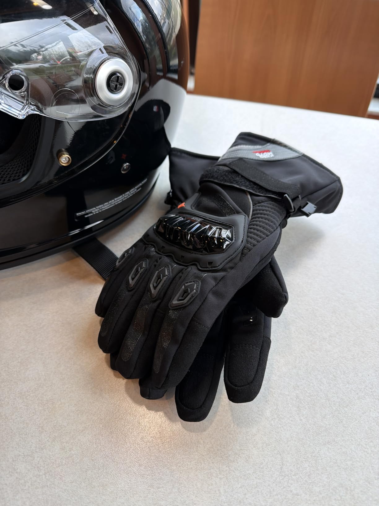KEMIMOTO Winter Motorcycle Gloves, Rainproof Riding Warm Gloves with Touchscreen for Motorcycle Riding, ATV, UTV, Snowmobile customer photo 2