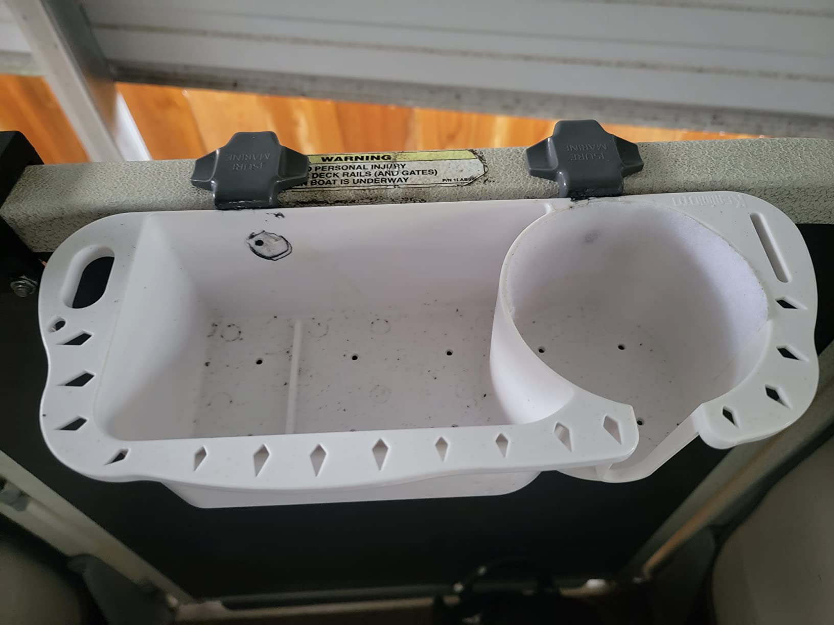 KEMIMOTO Boat Cup Holder Caddy Organizer, Marine Cup Holder Universal Fit for Bass Kayak Pontoon Jon Boat Storage Fishing Accessories customer photo 1