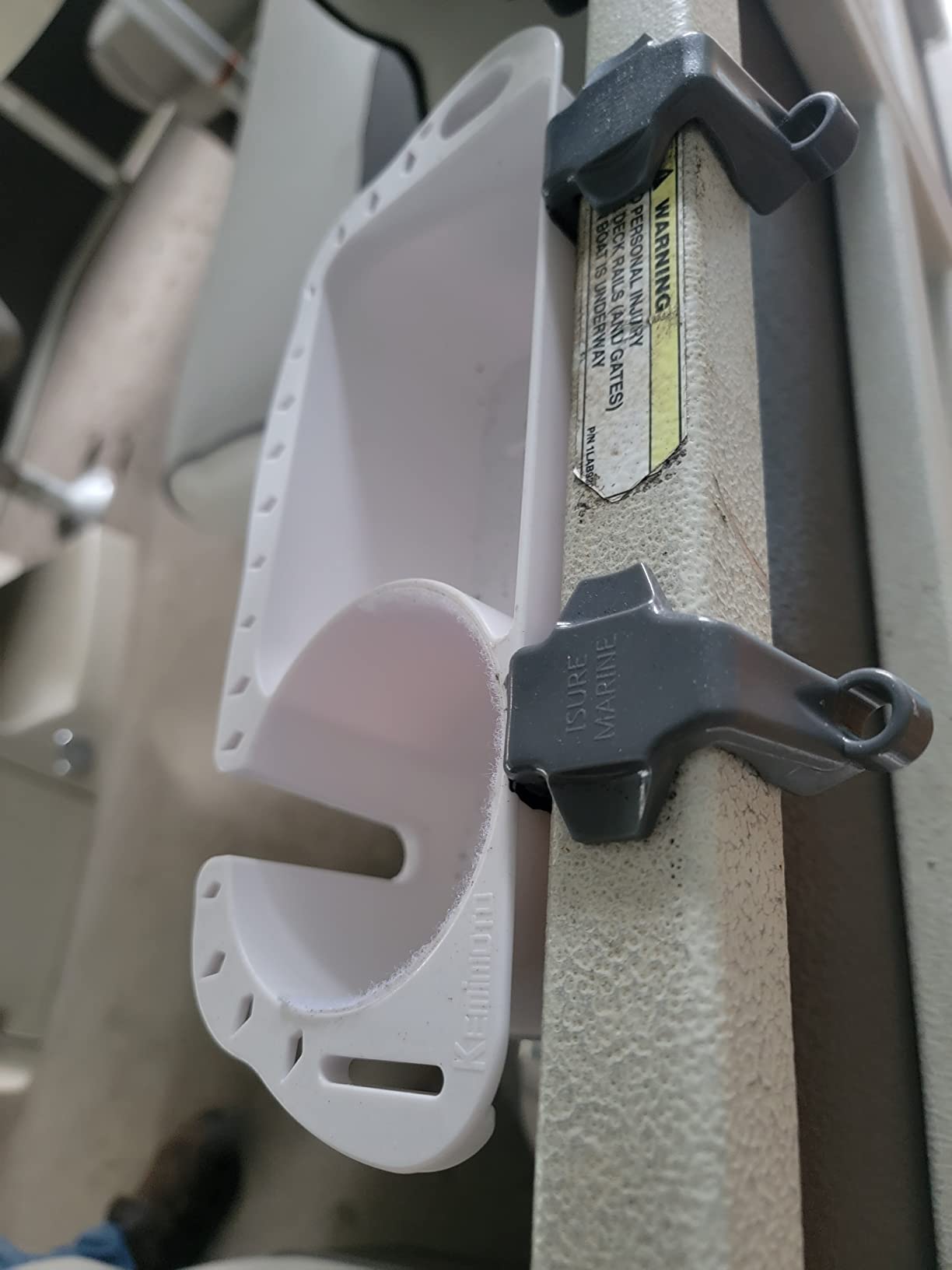 KEMIMOTO Boat Cup Holder Caddy Organizer, Marine Cup Holder Universal Fit for Bass Kayak Pontoon Jon Boat Storage Fishing Accessories customer photo 2
