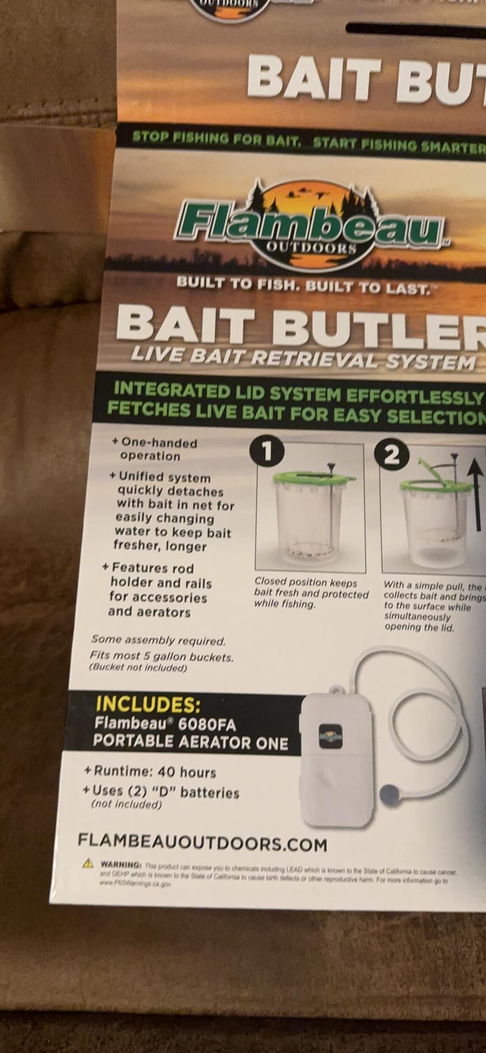 Flambeau Outdoors Bait Butler Live Bait Retrieval Lid with Net and Aerator customer photo 1