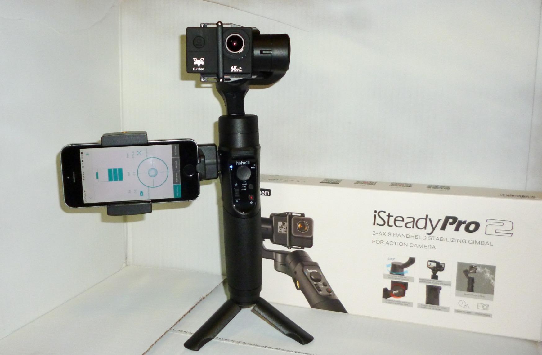 Hohem Action Camera Gimbal 3-Axis Handheld Stabilizer for GoPro Hero 12/11/10/9/8/7/6/5, Gimble Stabilizer for Osmo Action 4/3 Support WiFi Control Inception Sports Mode (iSteady Pro4) customer photo 2