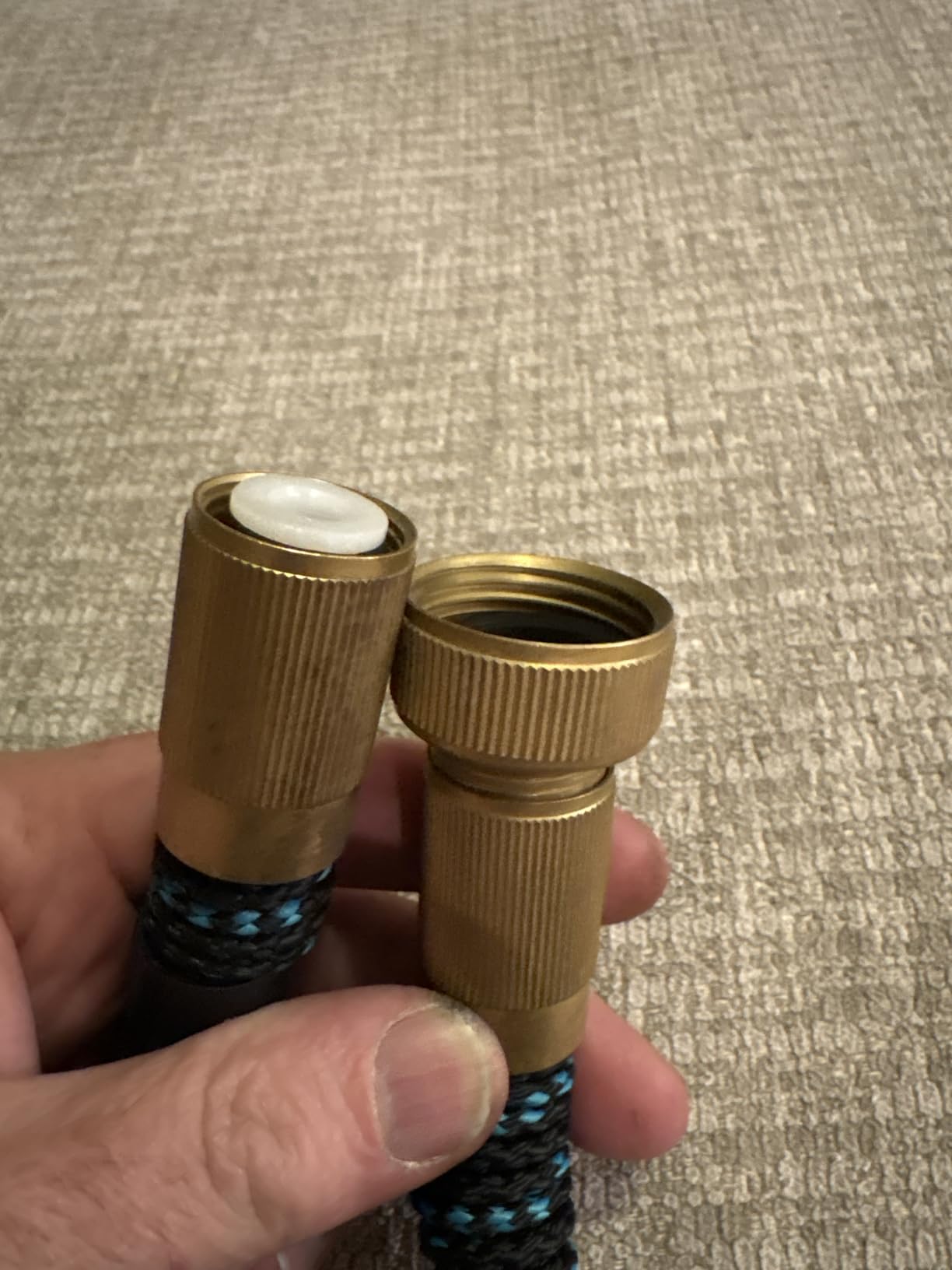 Flexi Hose Lightweight Expandable Garden Hose, 50FT - Retractable Garden Hose, Water Hose - No-Kink Flexibility, 3/4 Inch Solid Brass Fittings and Double Latex Core customer photo 2
