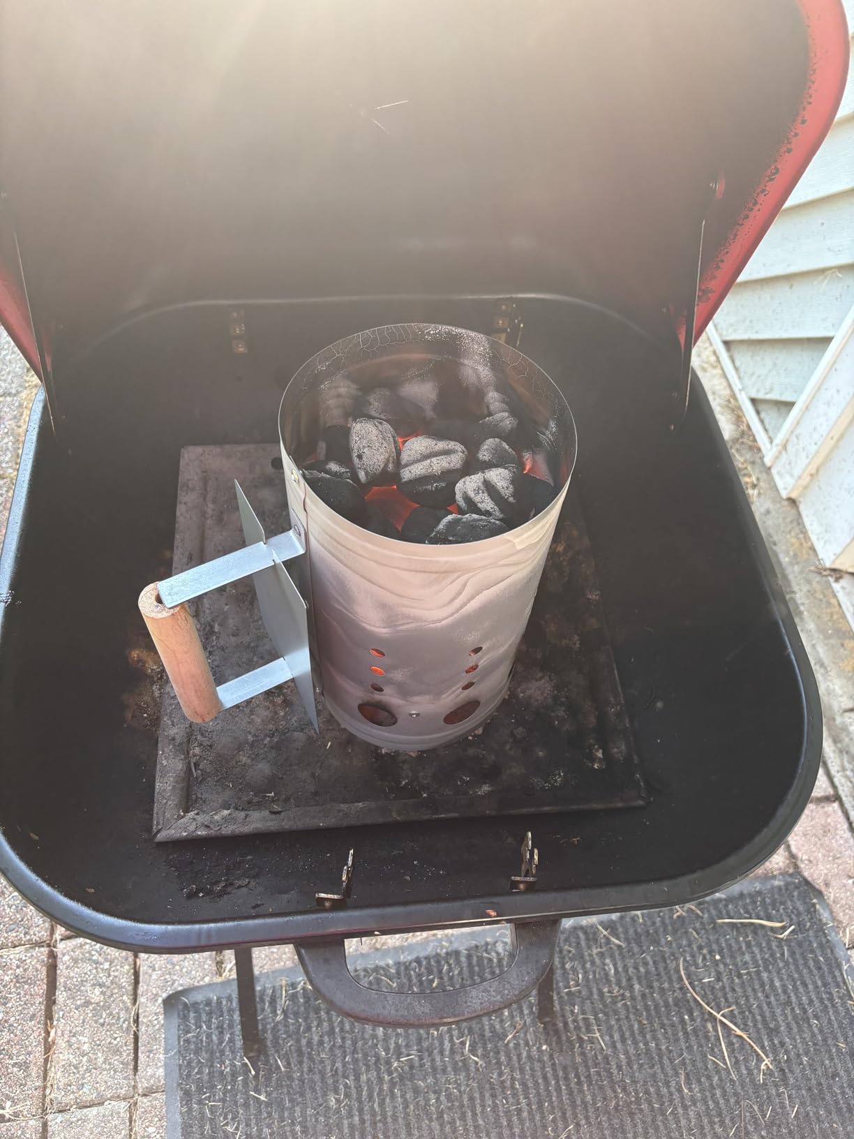 homenote Charcoal Chimney Starter Kit with Blower and Fire Cubes(11.5x7) customer photo 2