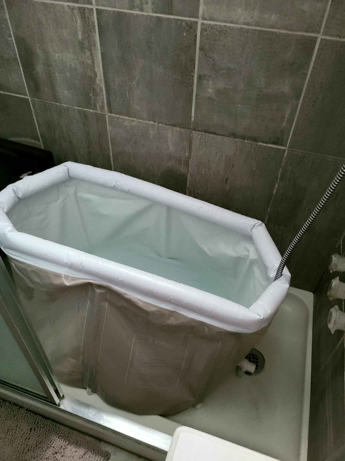 Portable Bathtub (Small) by Homefilos, Ice Bath and Cold Plunge for Athletes, Inflatable Adult Size Japanese Soaking Hot Tub for Shower Stall customer photo 1