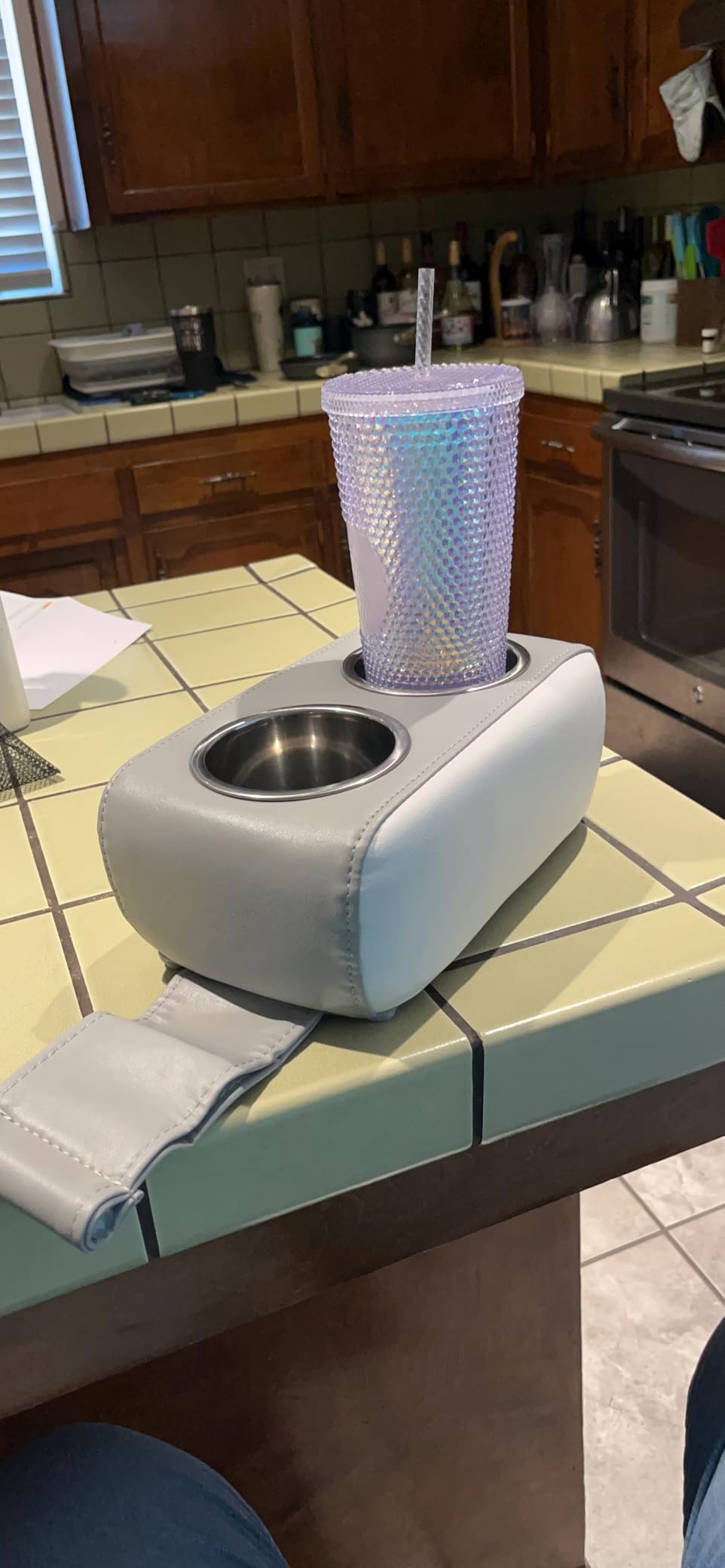 Wise 3059-1882 Pontoon Double Drink Holder with Stainless Steel Cup Holders, Marble / Brite White customer photo 1