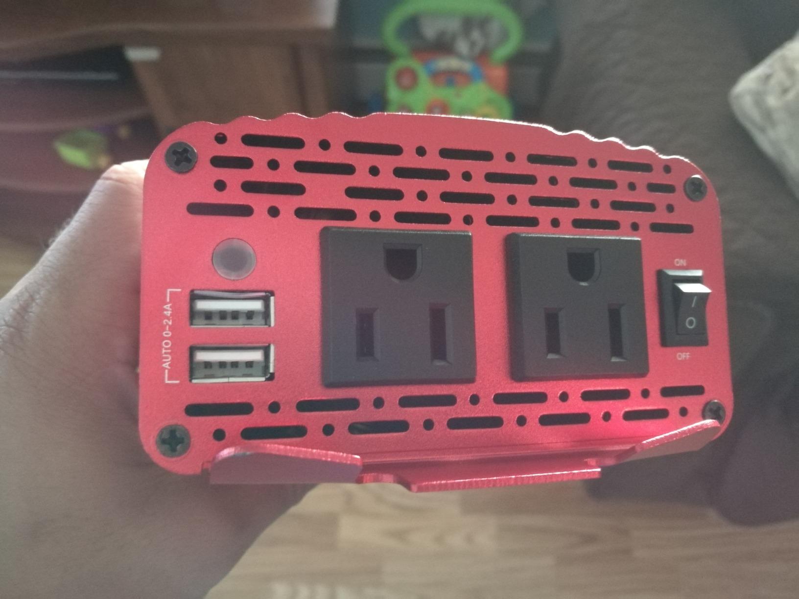BESTEK 500W Power Inverter DC 12V to 110V AC Converter with Alligator Battery Clamp 4.8A Dual USB Car Charger ETL Listed customer photo 1