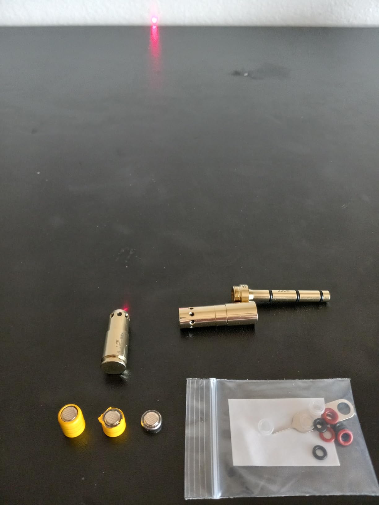 BoreSighter for 22LR/223/9MM/7.62X39MM/30-30/30-06/.25/270/243/308/7MM/ 45ACP Colt Caliber Rifle Scope Handgun Brass Red Dot Boresight Kit for Hunting with AG3 Batteries (Special, Bullet Type) customer photo 1