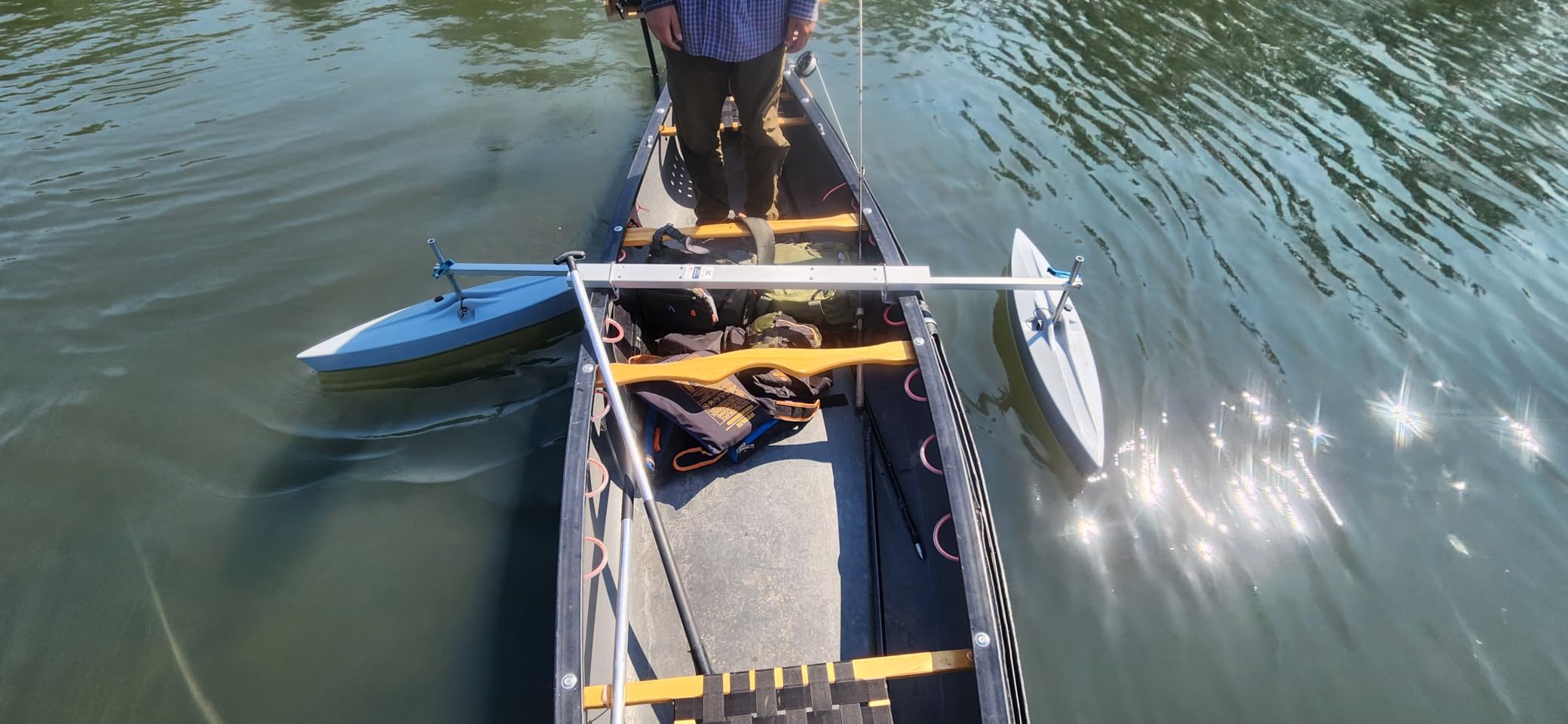 Hydrodynamic Canoe Stabilizer Float Package customer photo 1
