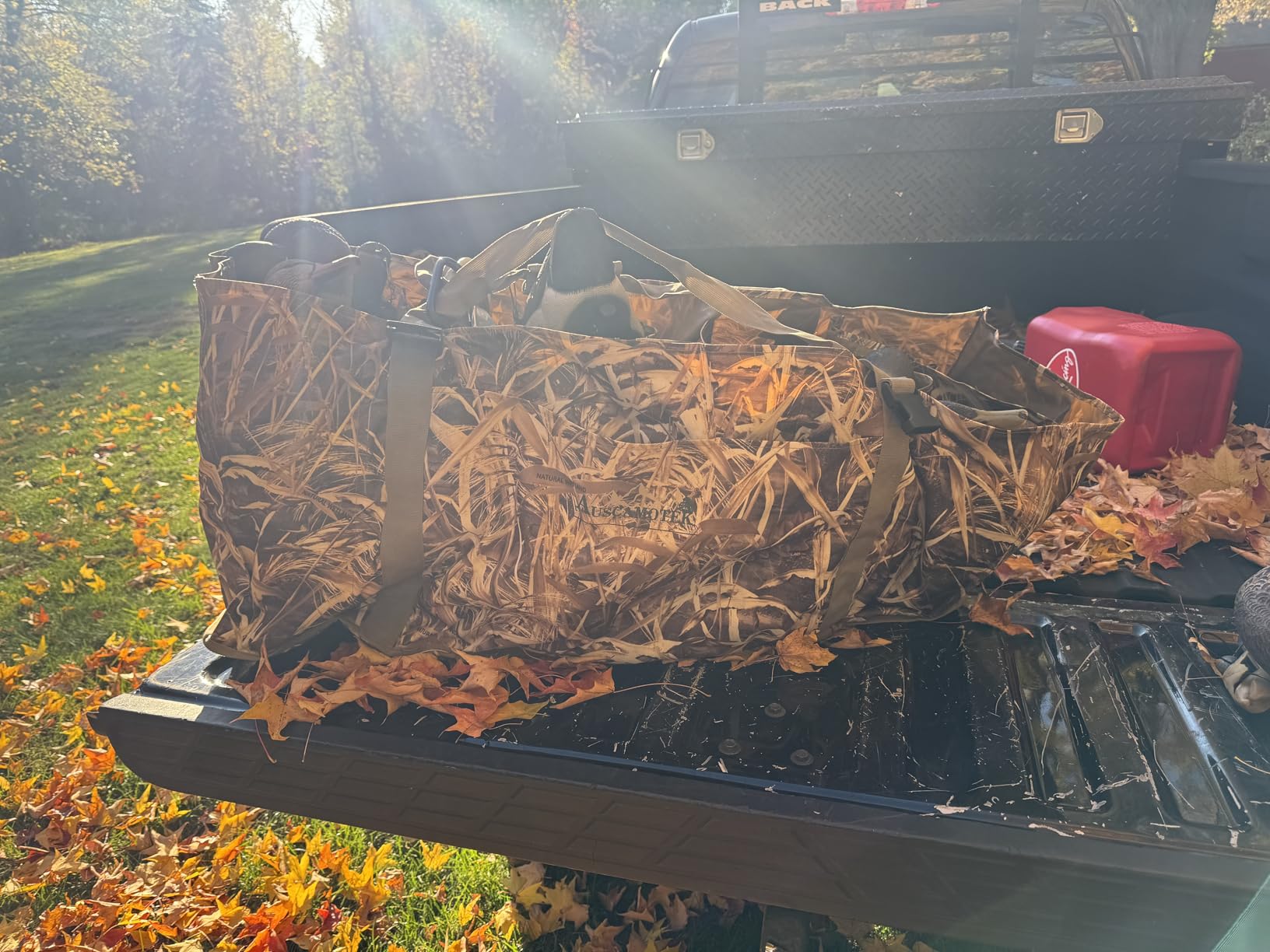 AUSCAMOTEK 12 Slot Duck Decoys Bag with Waterfowl Hunting Blind Camouflage Printing customer photo 2