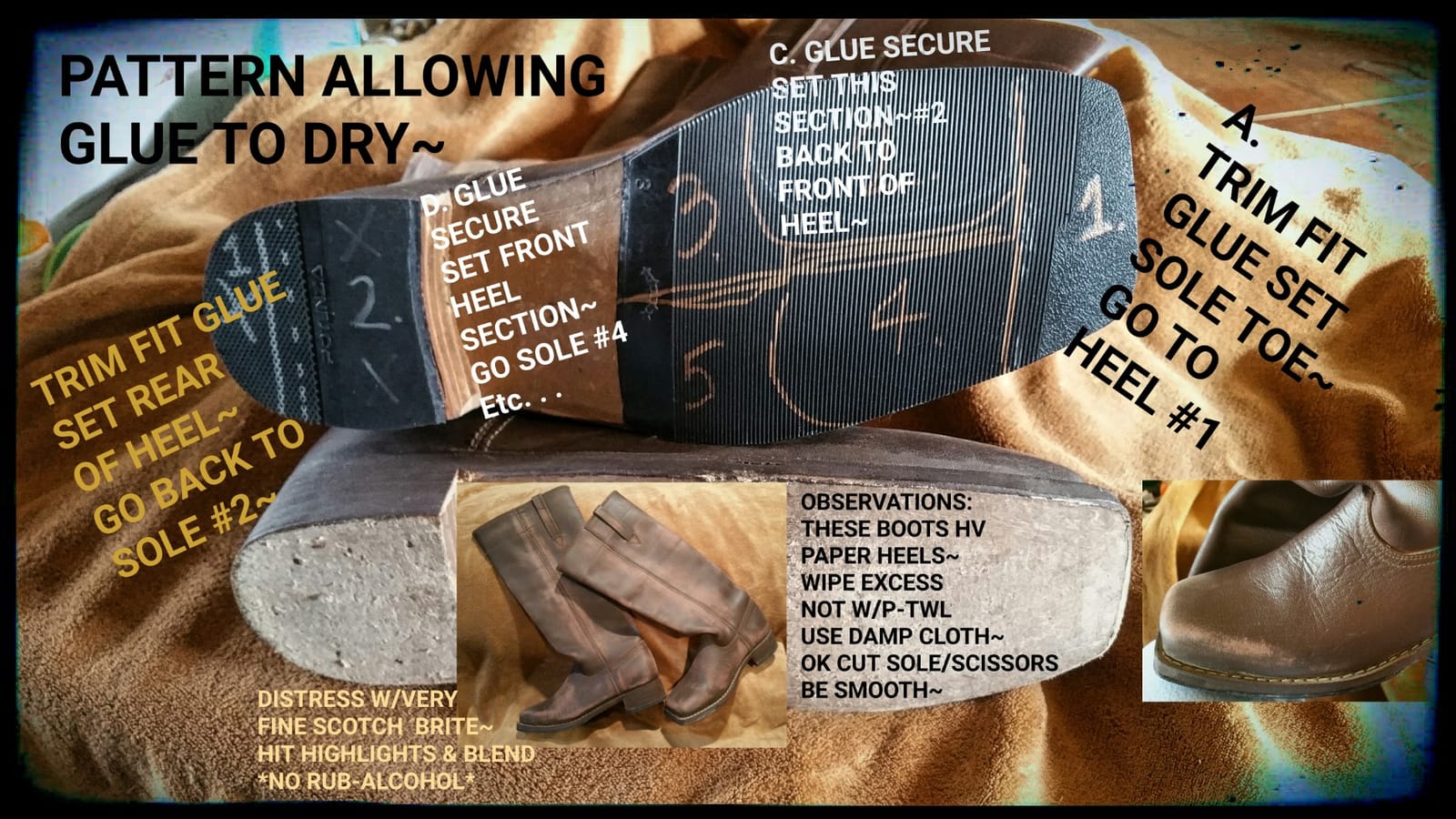 Shoe Repair Replacement Rubber Heels and Half Sole use for ice and Snow, 4mm Thickness Half Sole and 7mm Heels (Black) customer photo 2