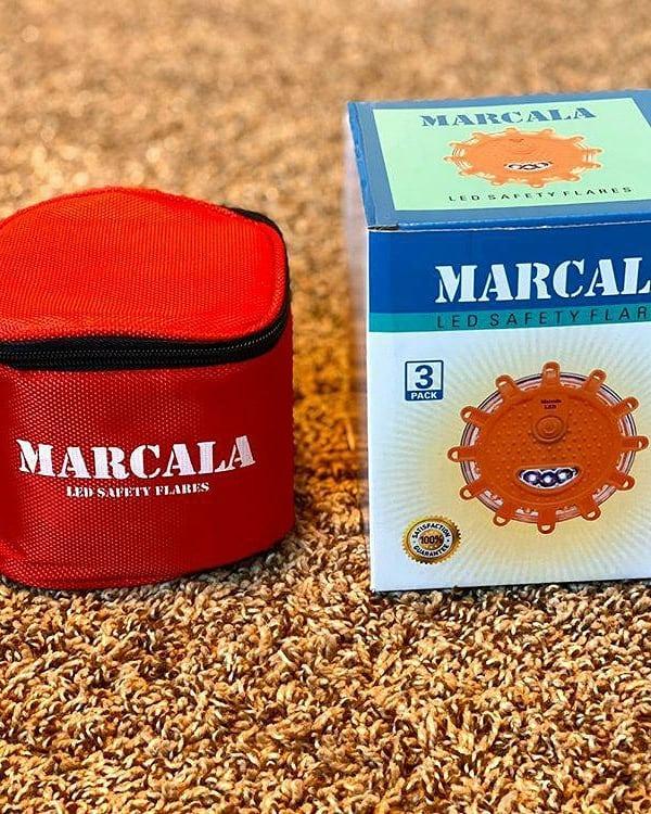 MARCALA 3‑Pack LED Road Flares | DOT Compliant Emergency Lights for Vehicles with Batteries, Whistle & Case | Flares Emergency Road | Emergency Flares | Perfect For Gifting or Everyday Roadside Safety customer photo 1