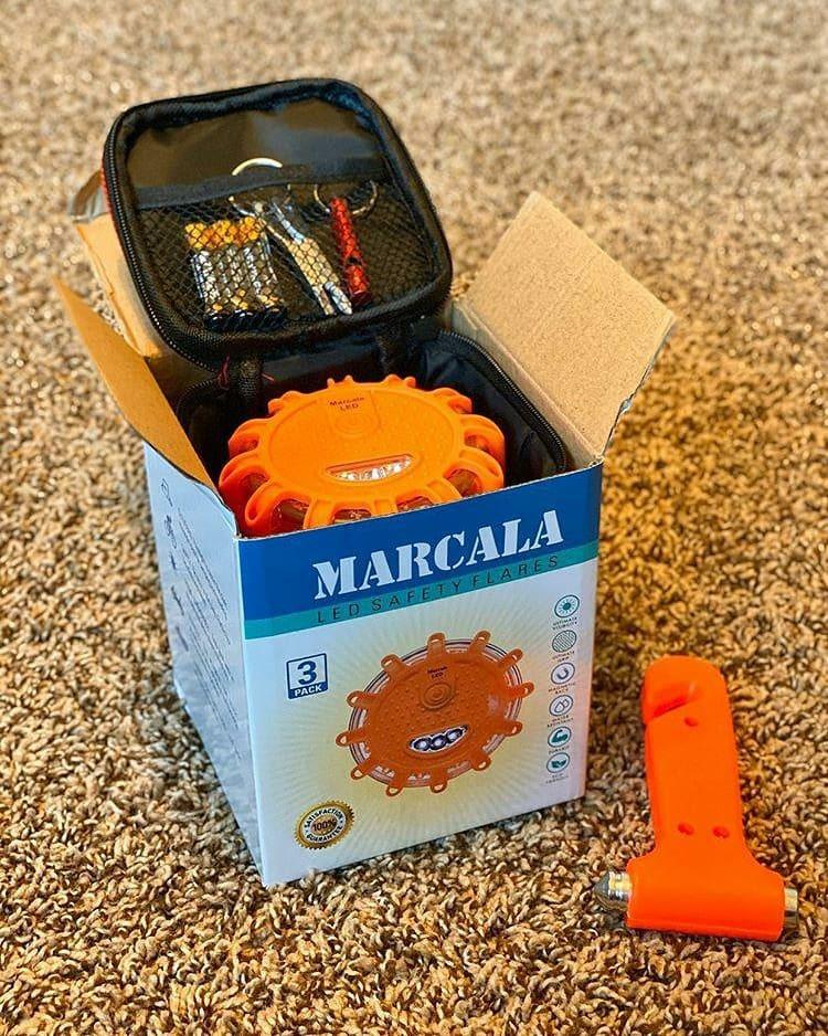 MARCALA 3‑Pack LED Road Flares | DOT Compliant Emergency Lights for Vehicles with Batteries, Whistle & Case | Flares Emergency Road | Emergency Flares | Perfect For Gifting or Everyday Roadside Safety customer photo 2