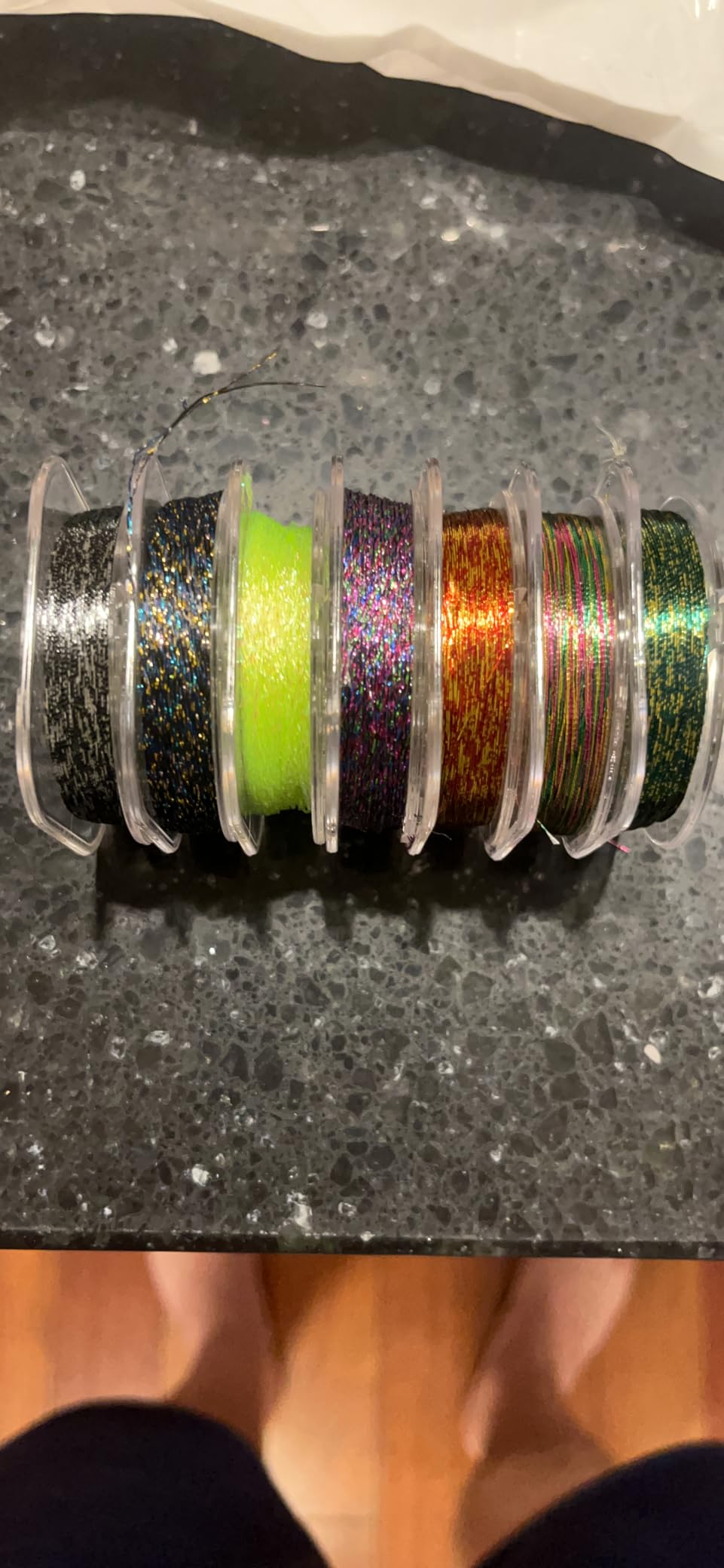 MNFT 7Pcs 50m/ Spool Metallic Guide Wrapping Lines DIY Fishing Line Thread Strong Nylon for Rod Building 7 Colors Rod Building Wrapping Thread customer photo 1